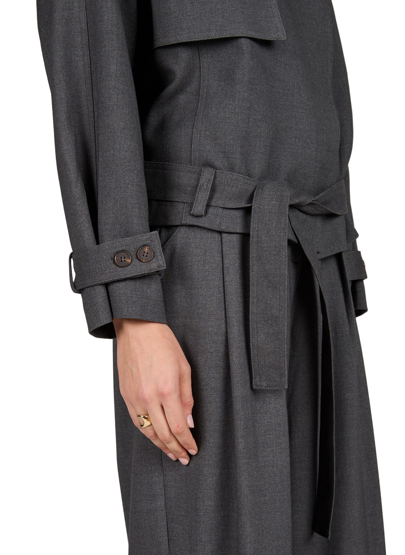 Short belted jacket SUNCOO Grey