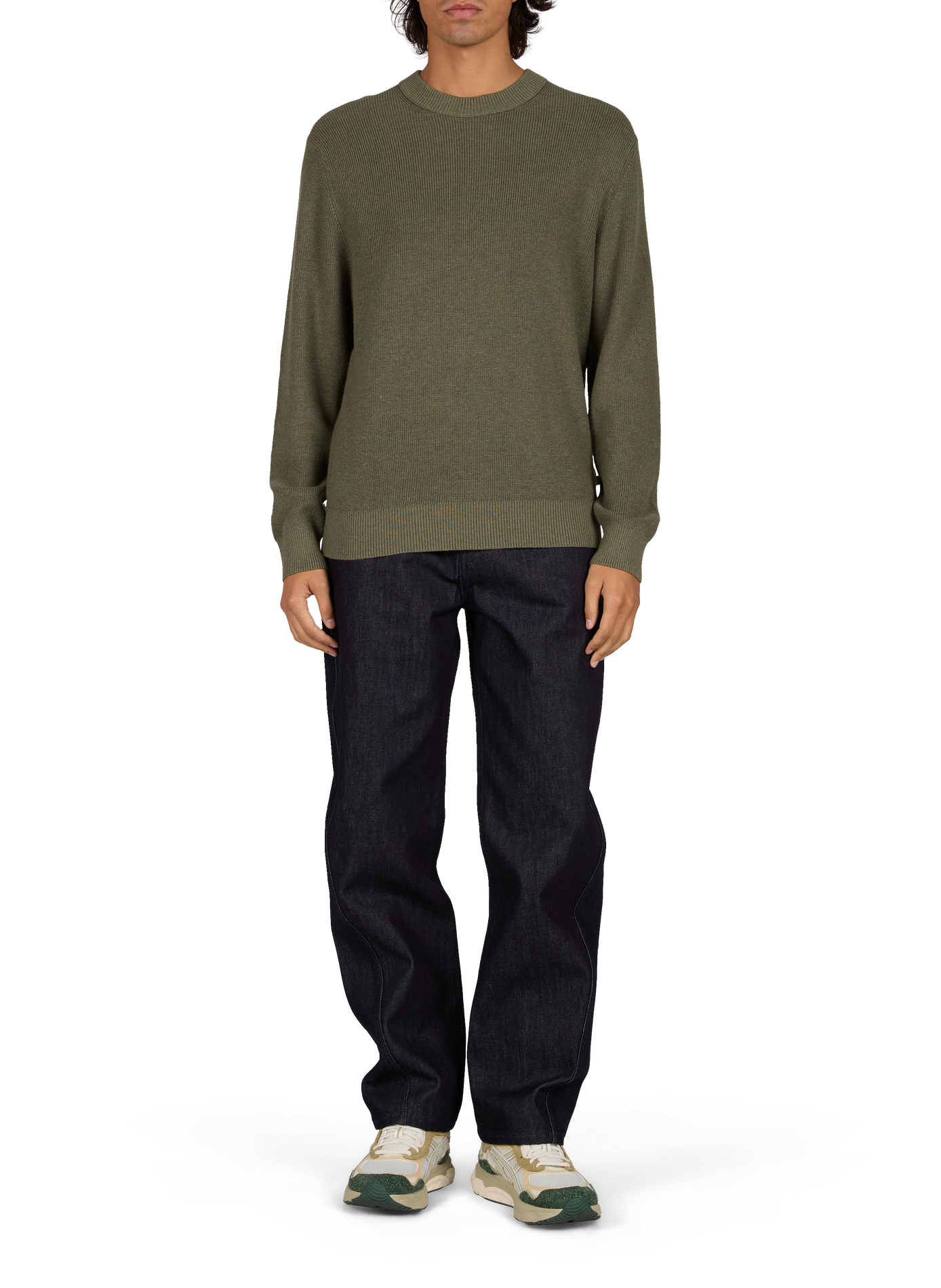 Pull droit uni col rond NN.07 Kaki