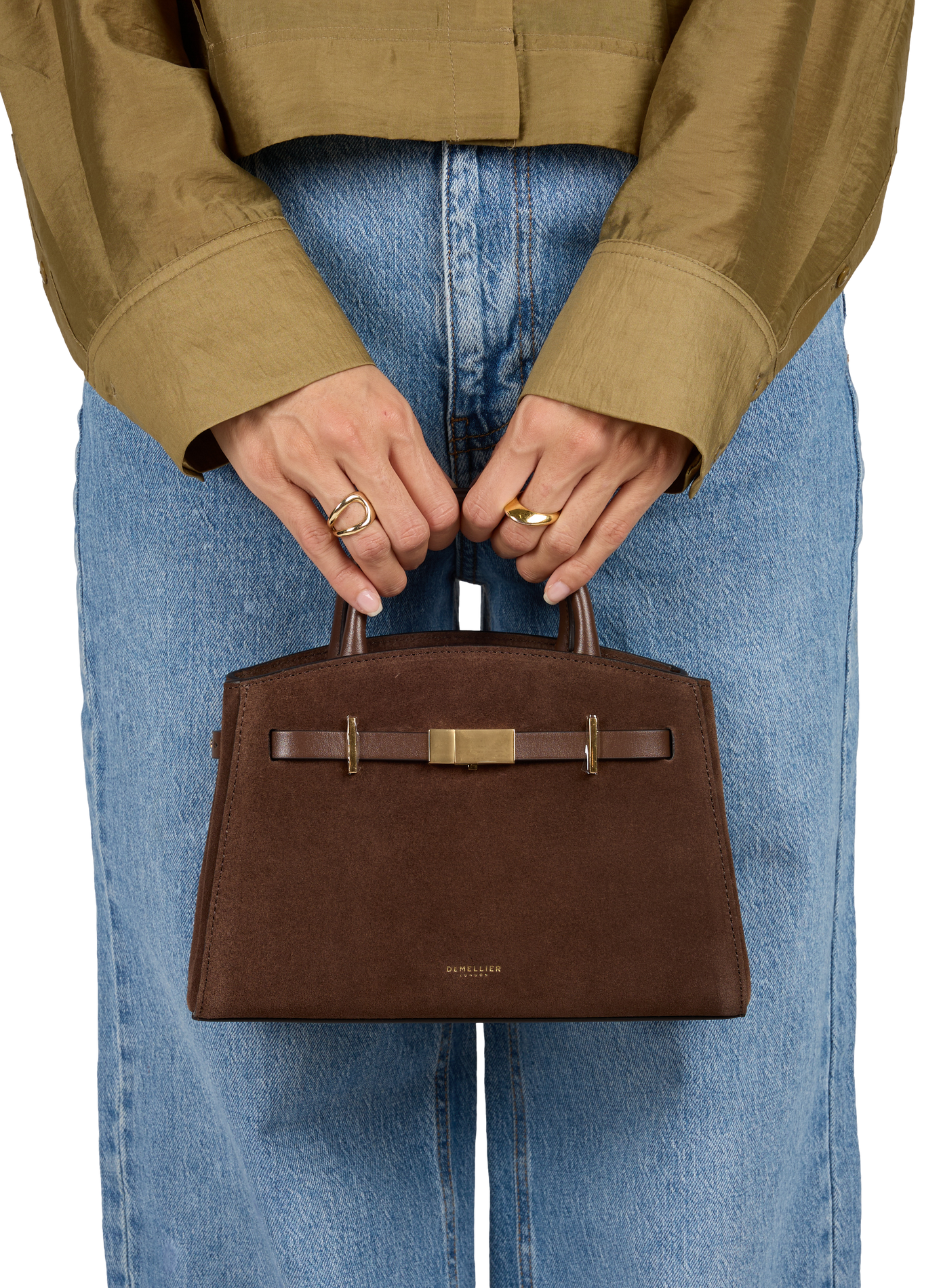 Hudson Handtasche aus Leder DEMELLIER LONDON Braun