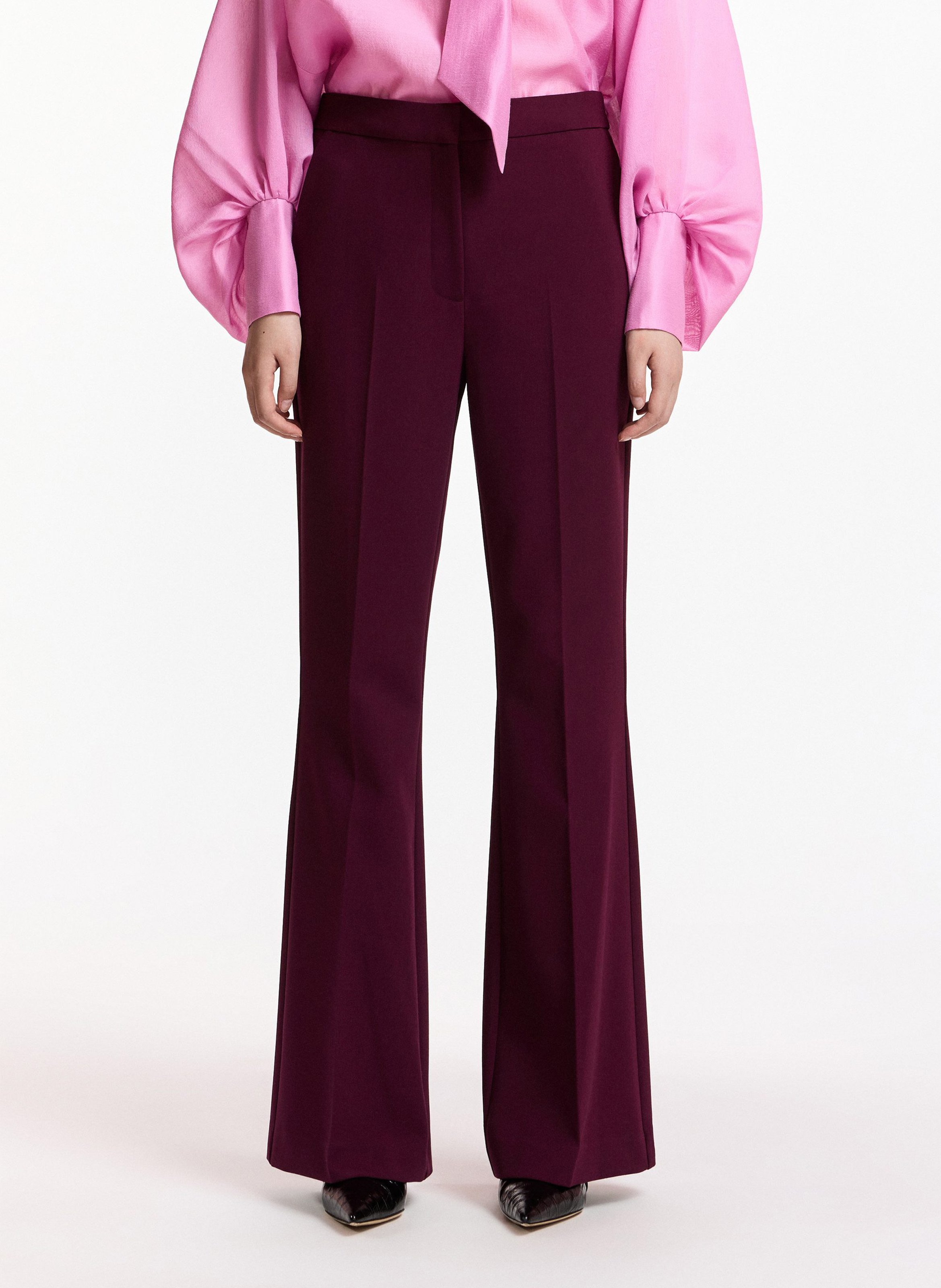 Pantalon évasé taille haute keen ESSENTIEL ANTWERP Rouge