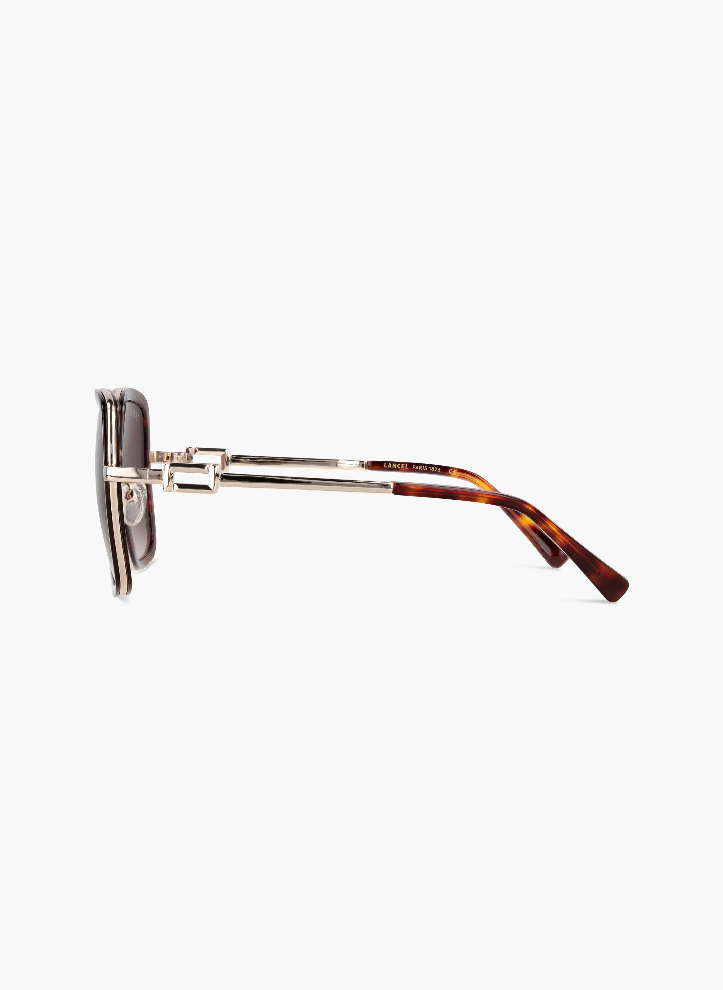 Zonnebril Tess van Lancel van acetaat LANCEL Bruin