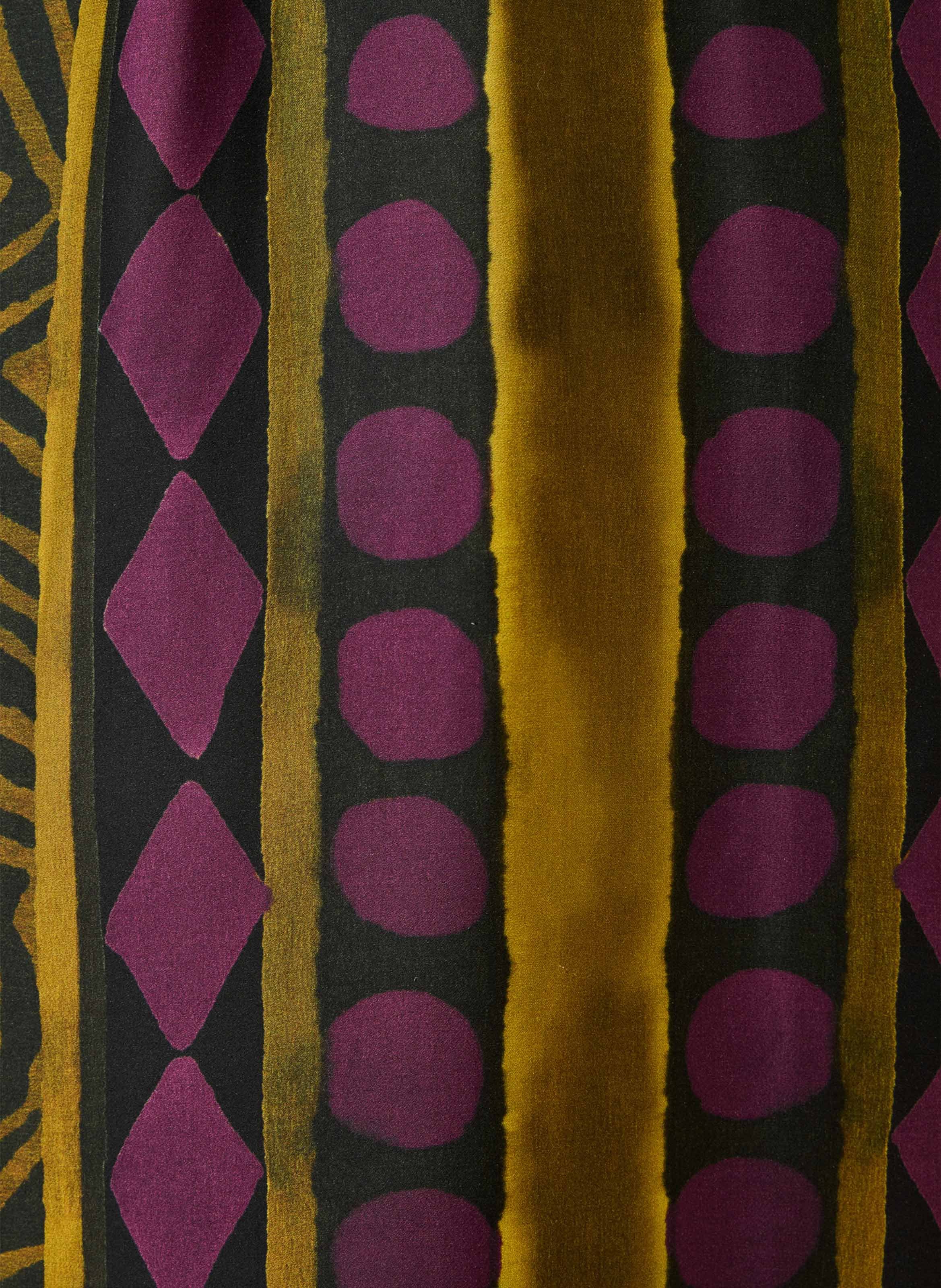 Lange jurk met print en ceintuur LA FEE MARABOUTEE Veelkleurig