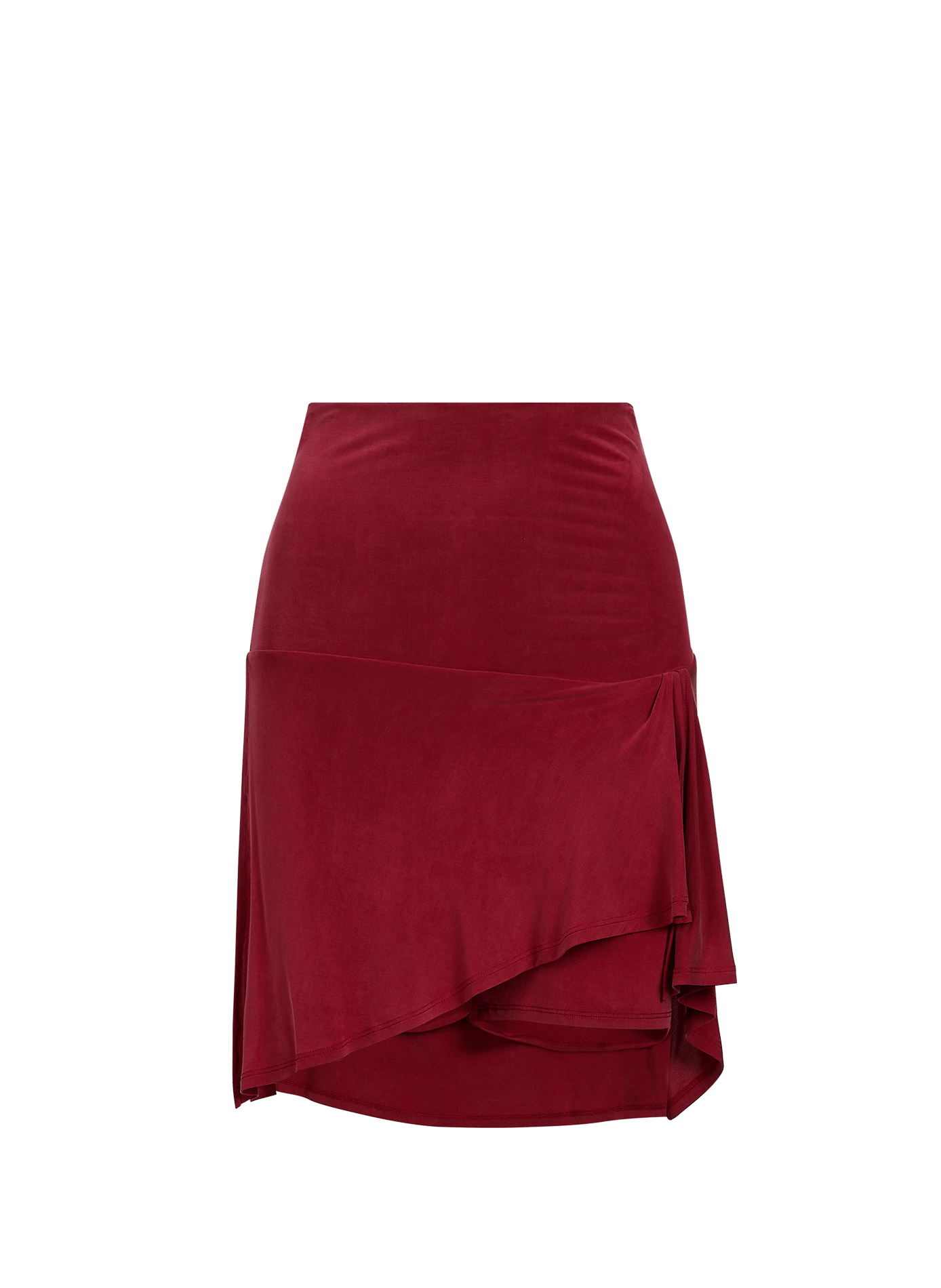 Asymmetrische skort Kylie met ruches PEACHY DEN Rood