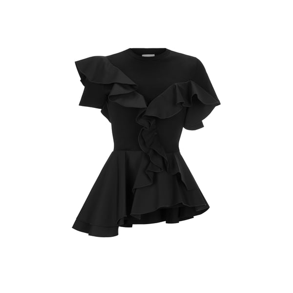 Top à volants en coton