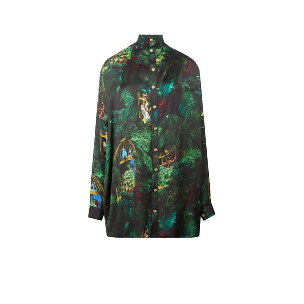 Blouse à col victorien en viscose imprimée Appolonie