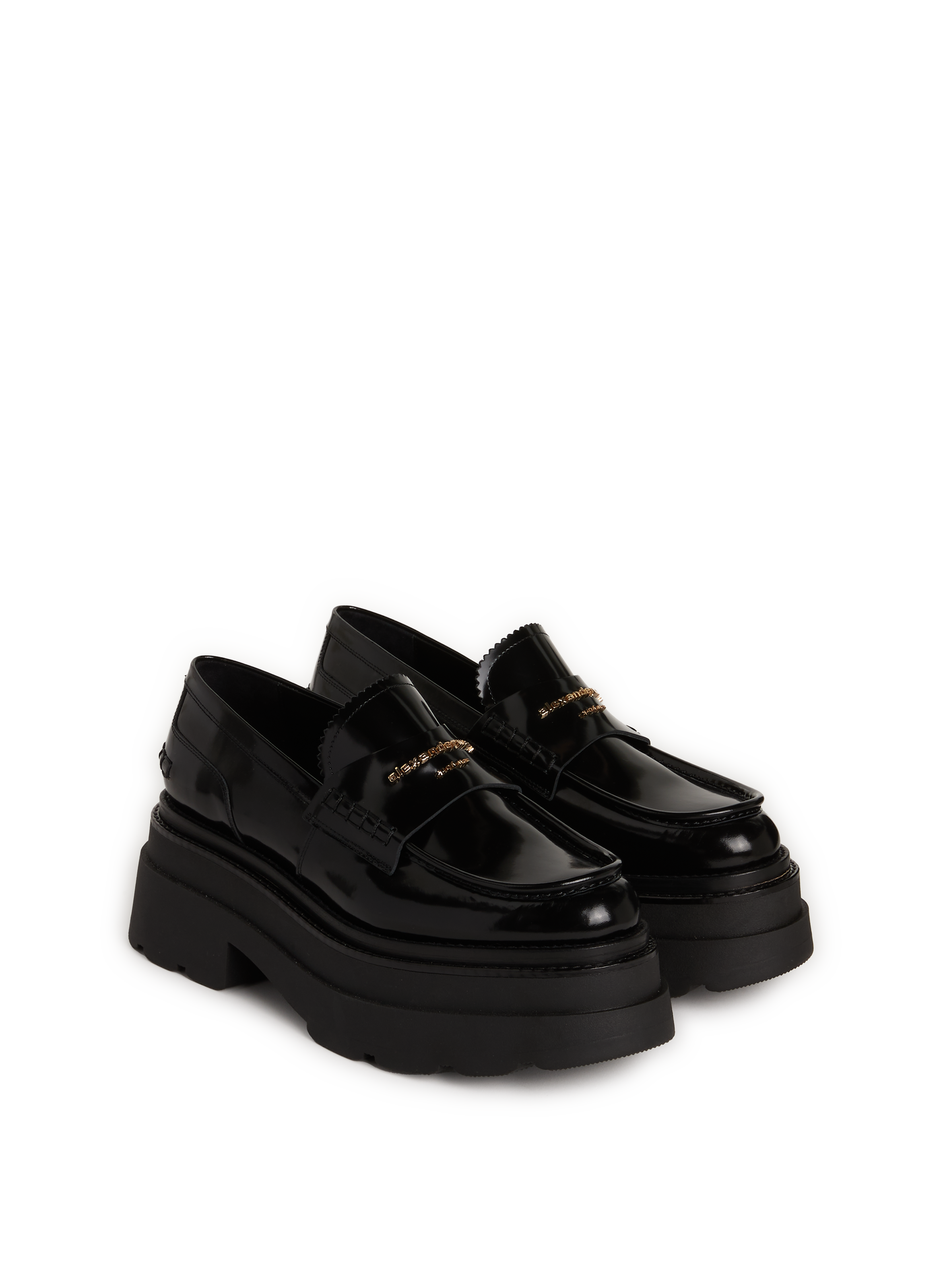 Mocassins compensé en cuir ALEXANDER WANG Noir