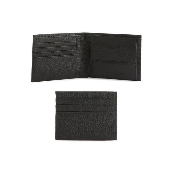 Set portefeuille et porte-cartes en cuir