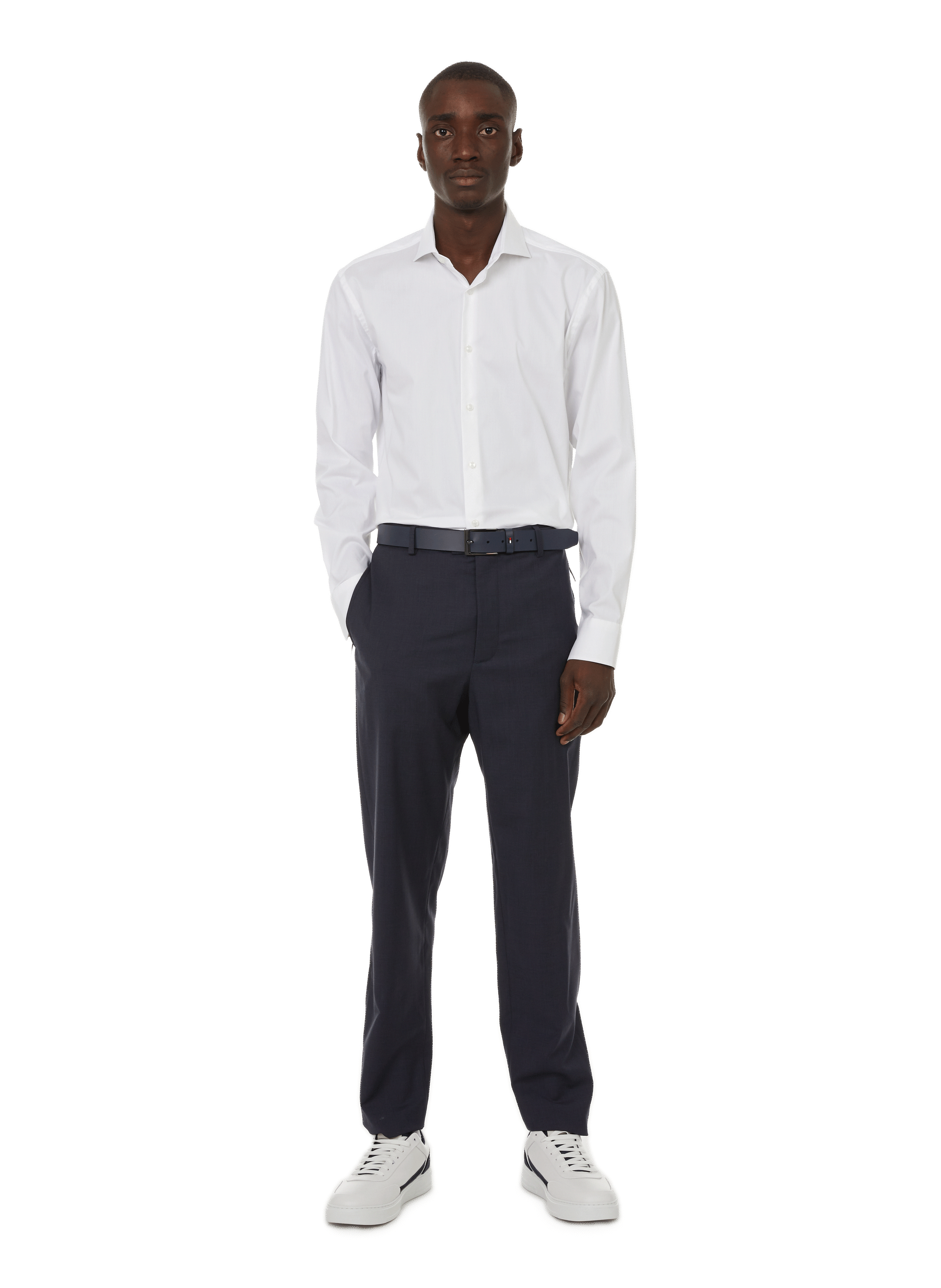 Chemise en coton BOSS Blanc