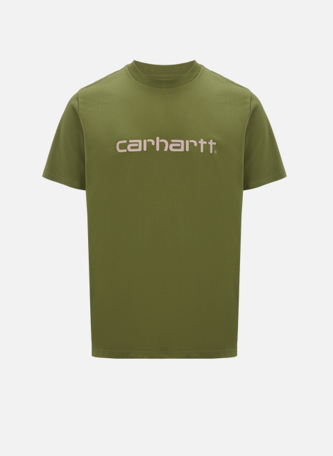 T-shirt logo en coton KakiCARHARTT WIP 