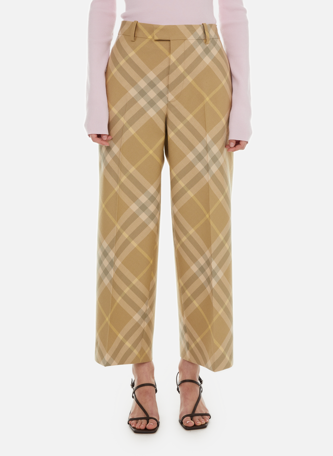 BURBERRY wool checked pants