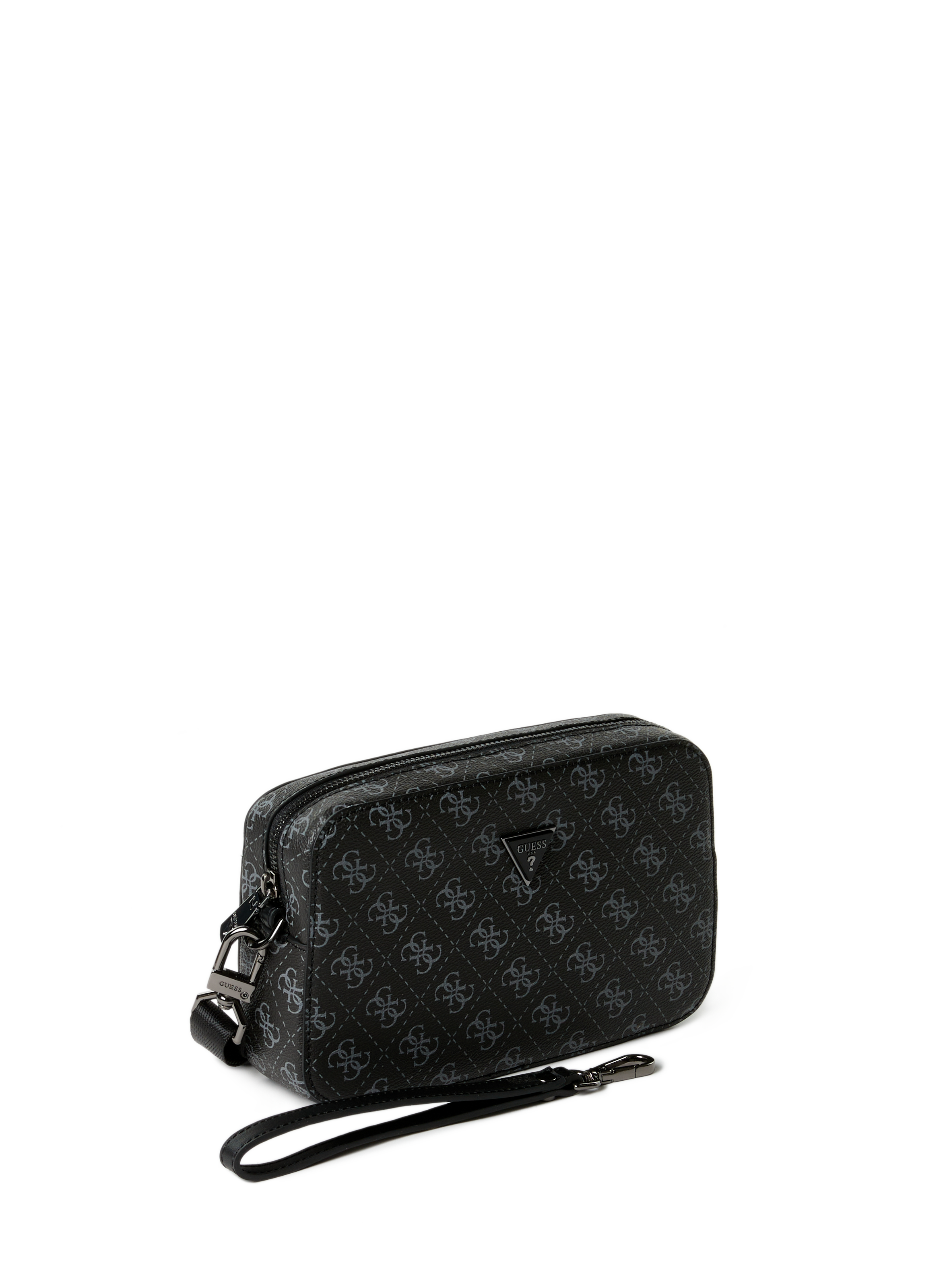 Printed crossbody bag GUESS Black