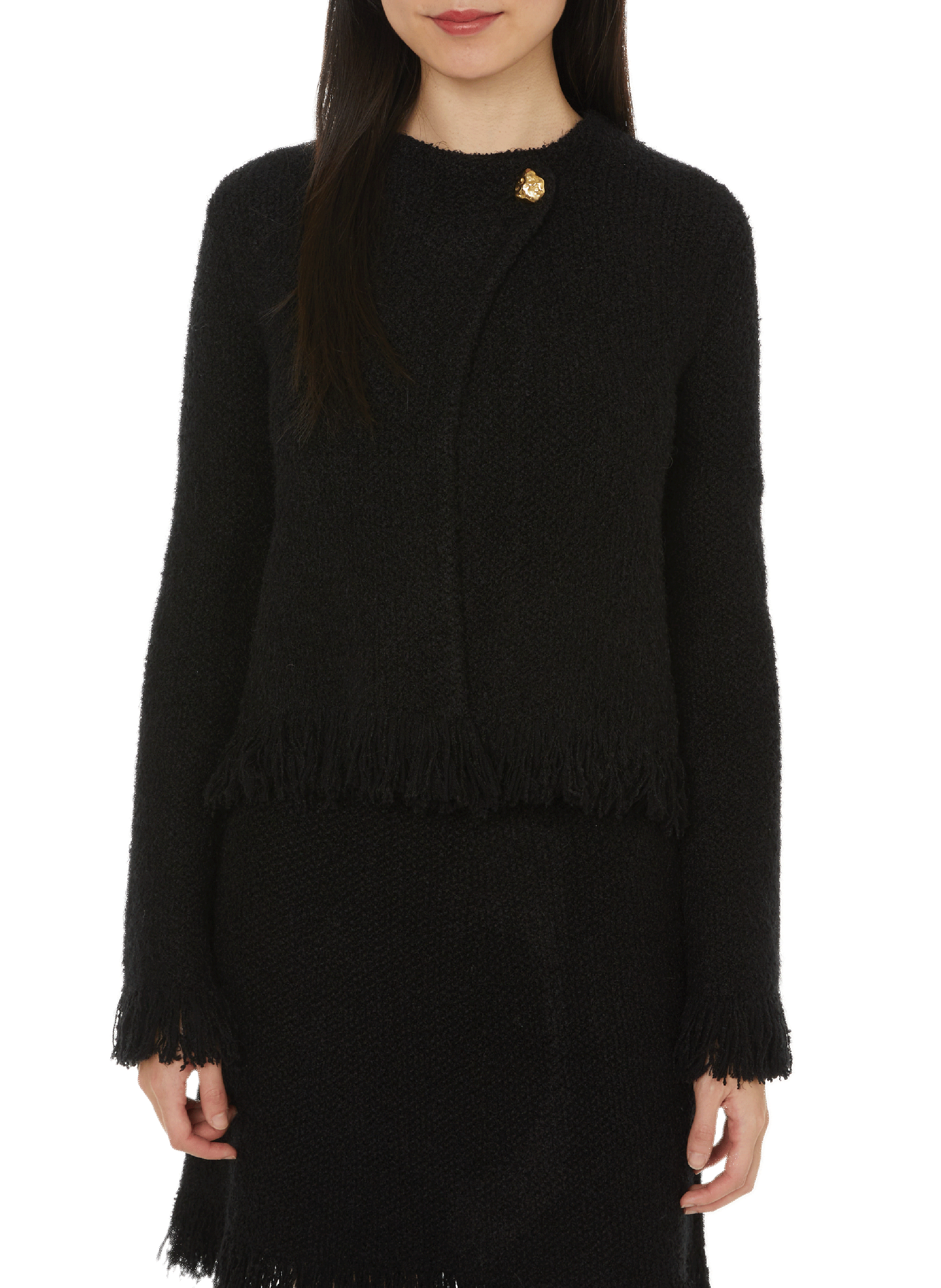 CHLOÉ Wool-blend cardigan Black