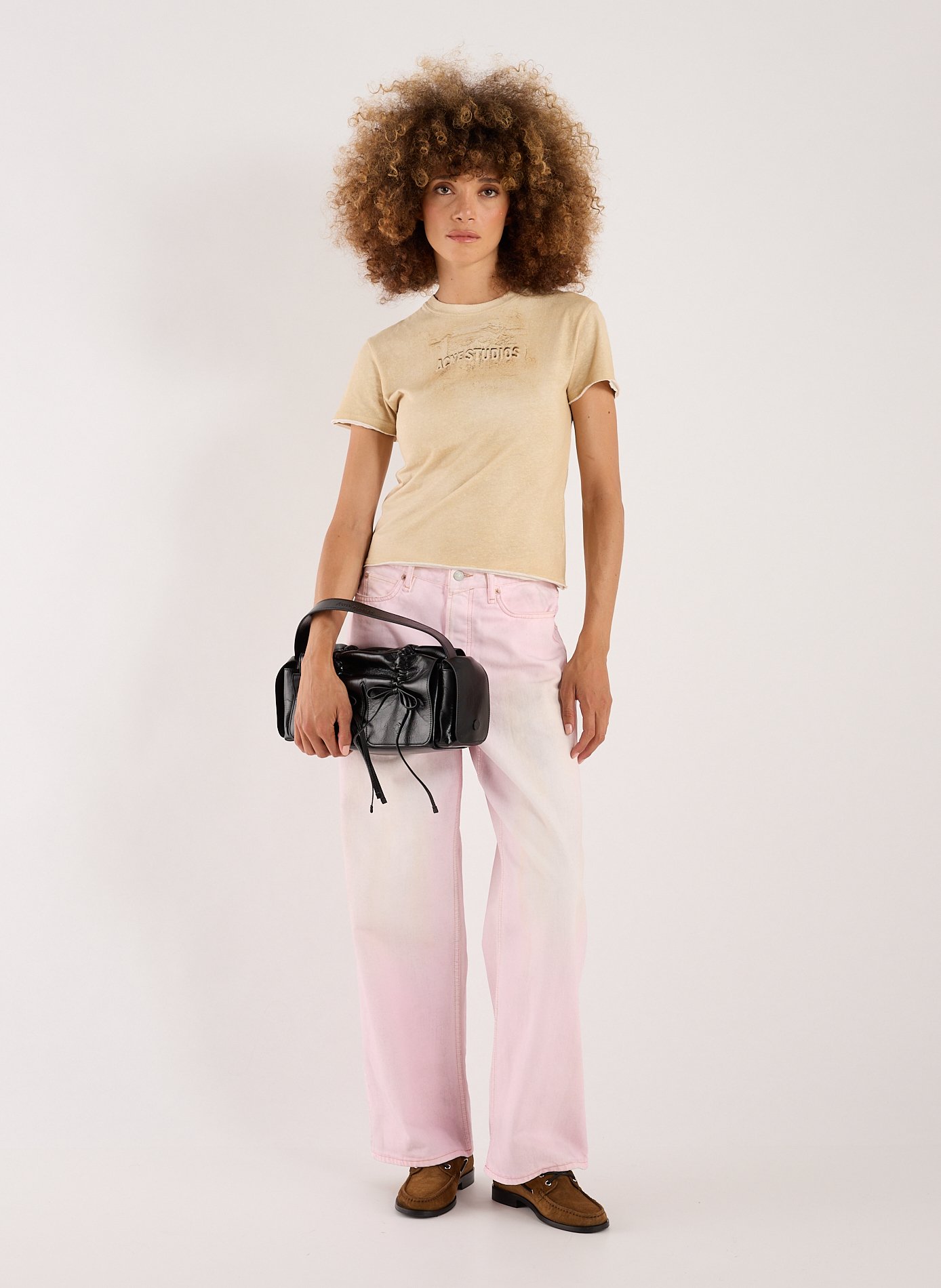 Sac à main en cuir Multipocket ACNE STUDIOS Noir