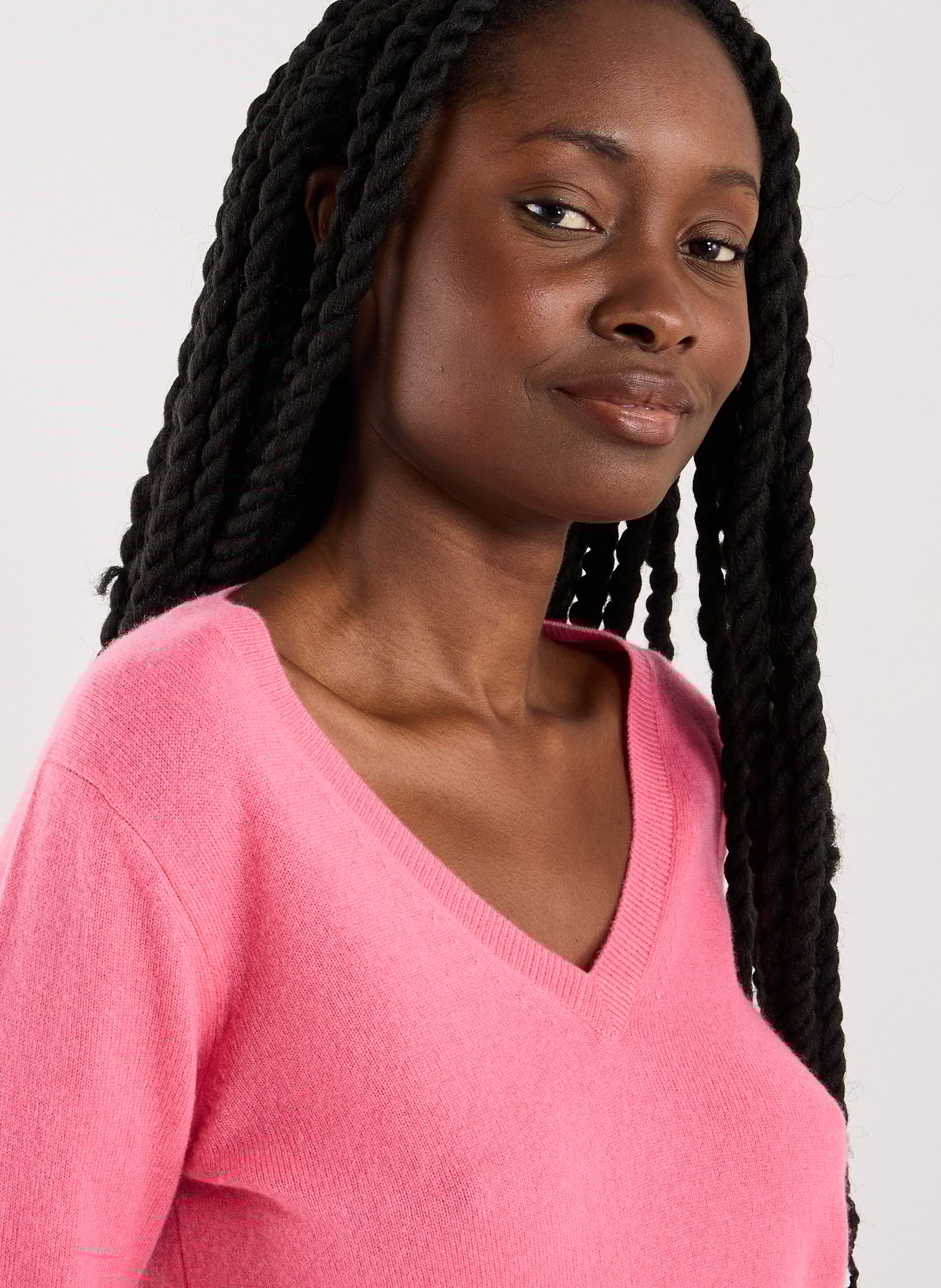 Pull en cachemire AU PRINTEMPS PARIS Rose