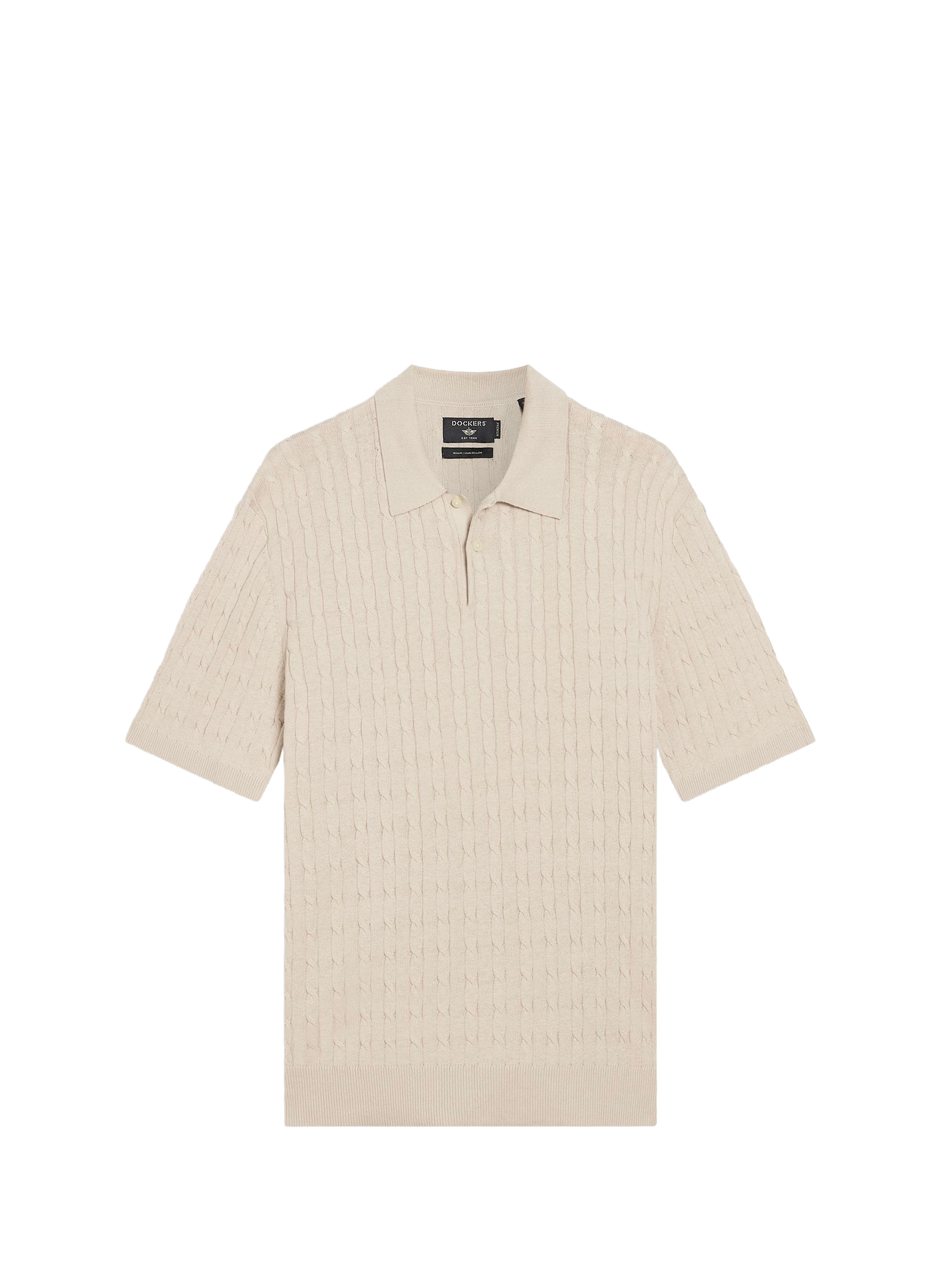 Striped polo in blended cotton DOCKERS Beige