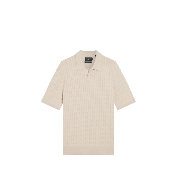 Dockers Polo Rayé En Coton Mélangé In Nude