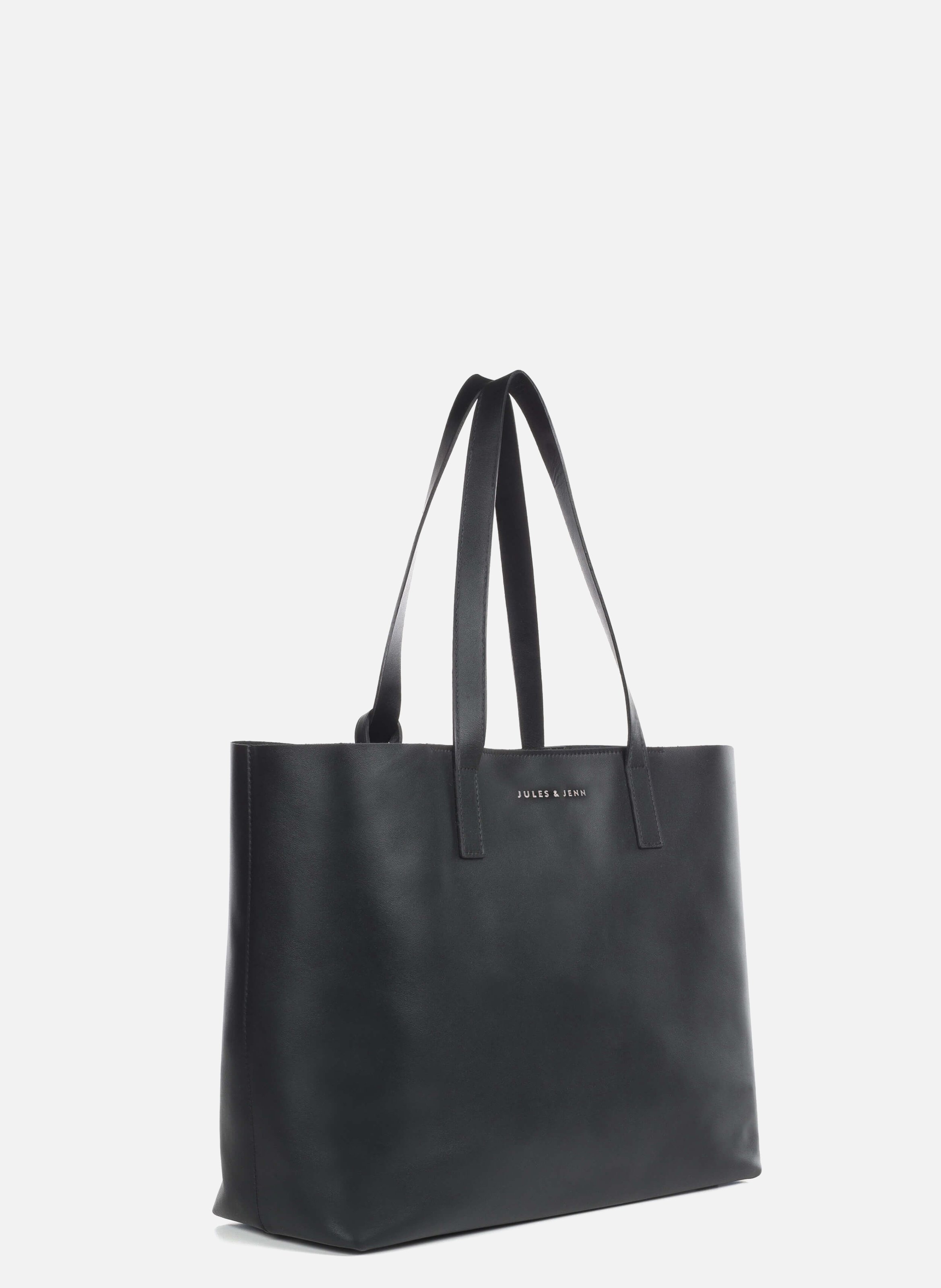 Sac cabas cuir lisse JULES & JENN Noir