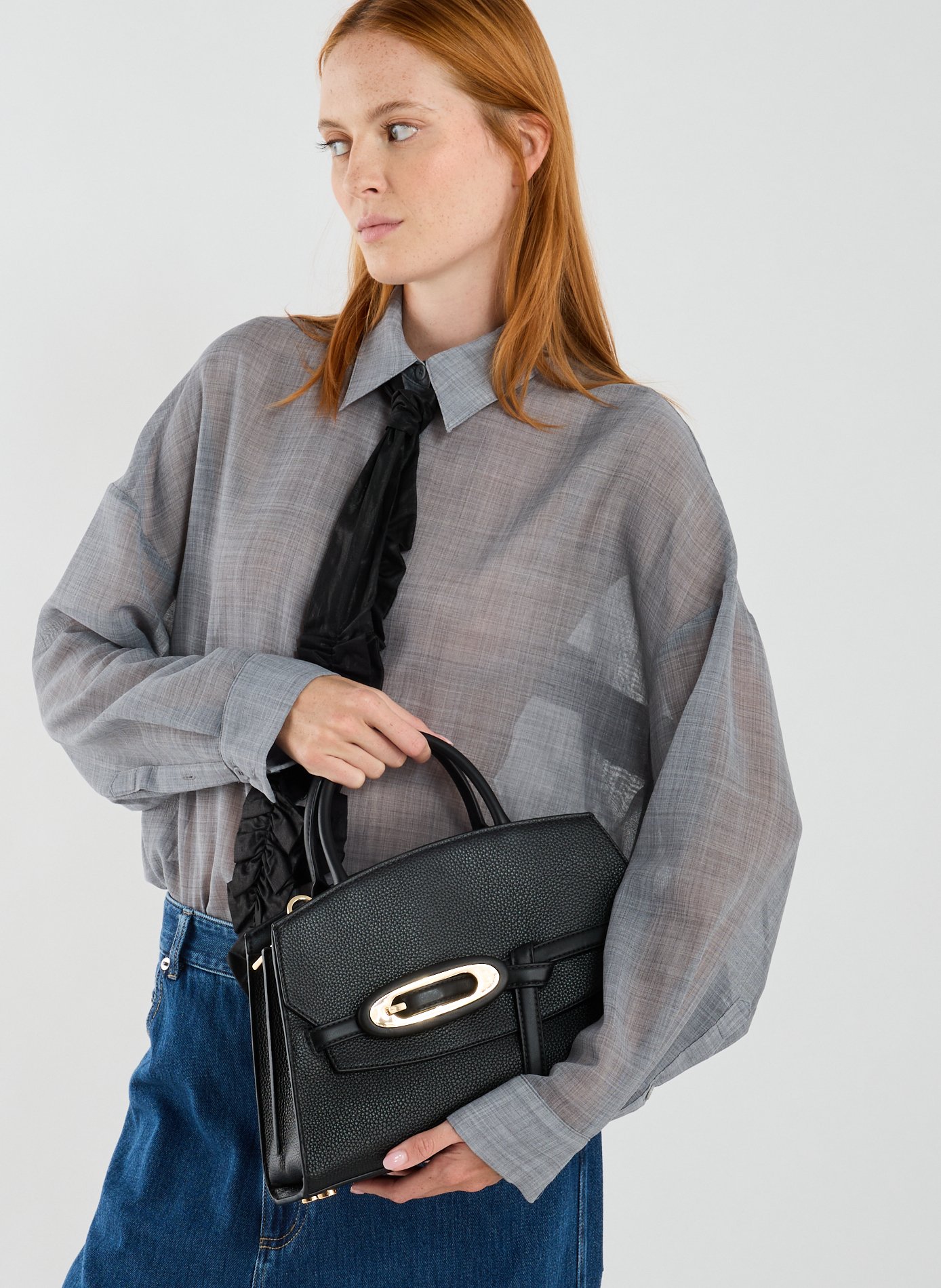 Sac à main Cornelia en cuir  MICHAEL KORS Noir