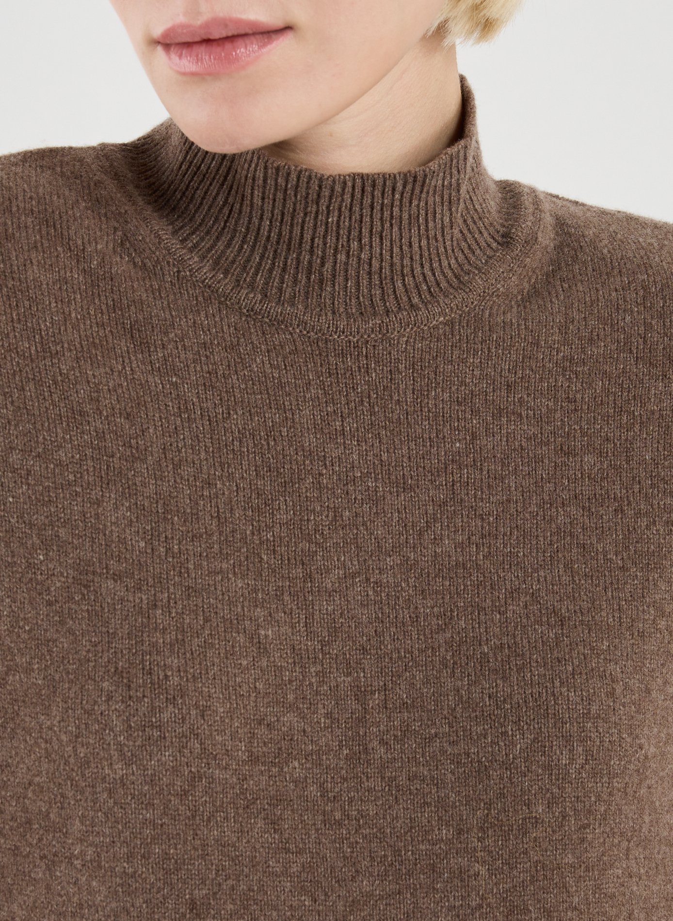 Robe midi en laine et cachemire JACQUEMUS Marron