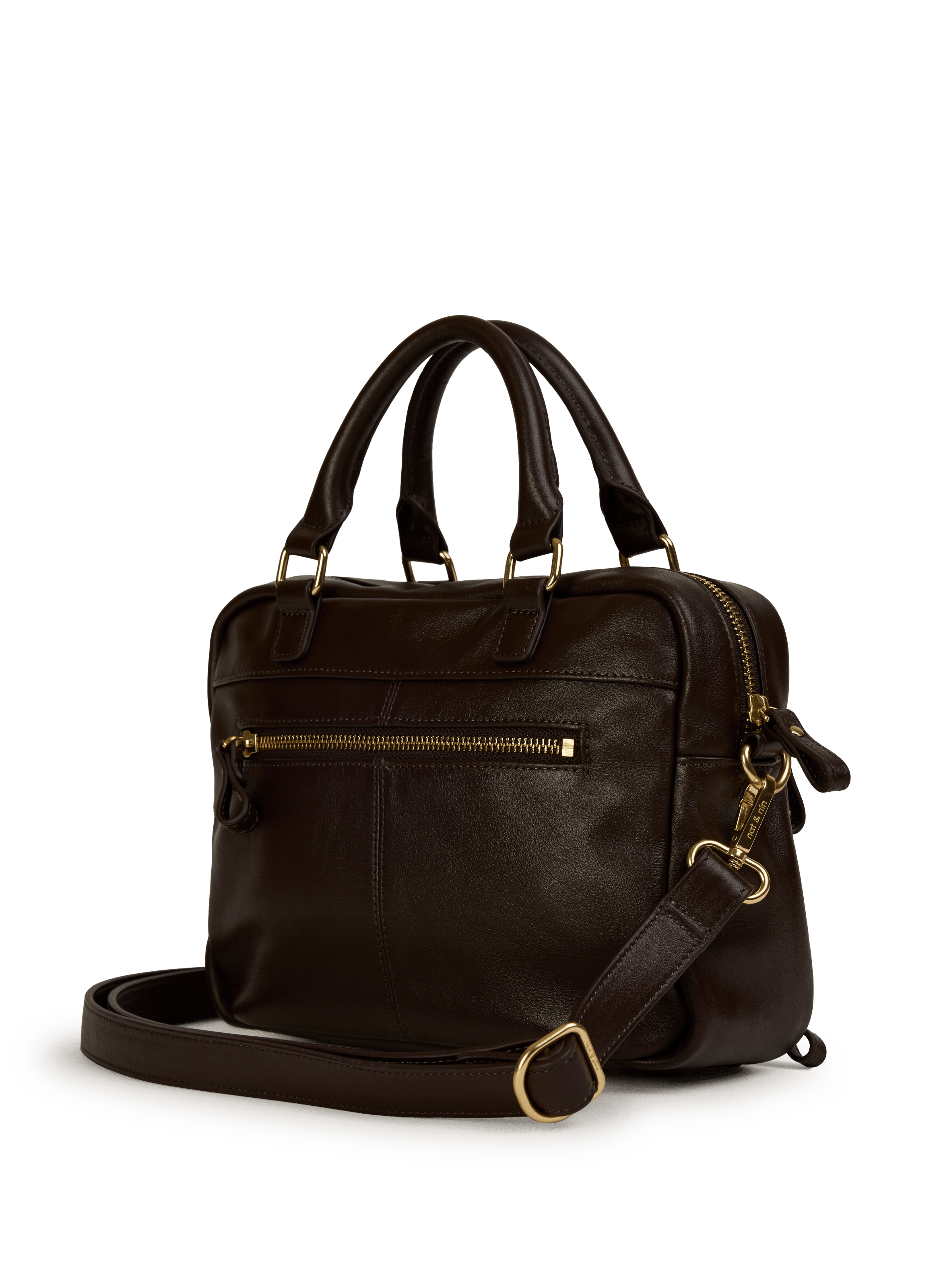 Mini Macy leather bag NAT & NIN Brown