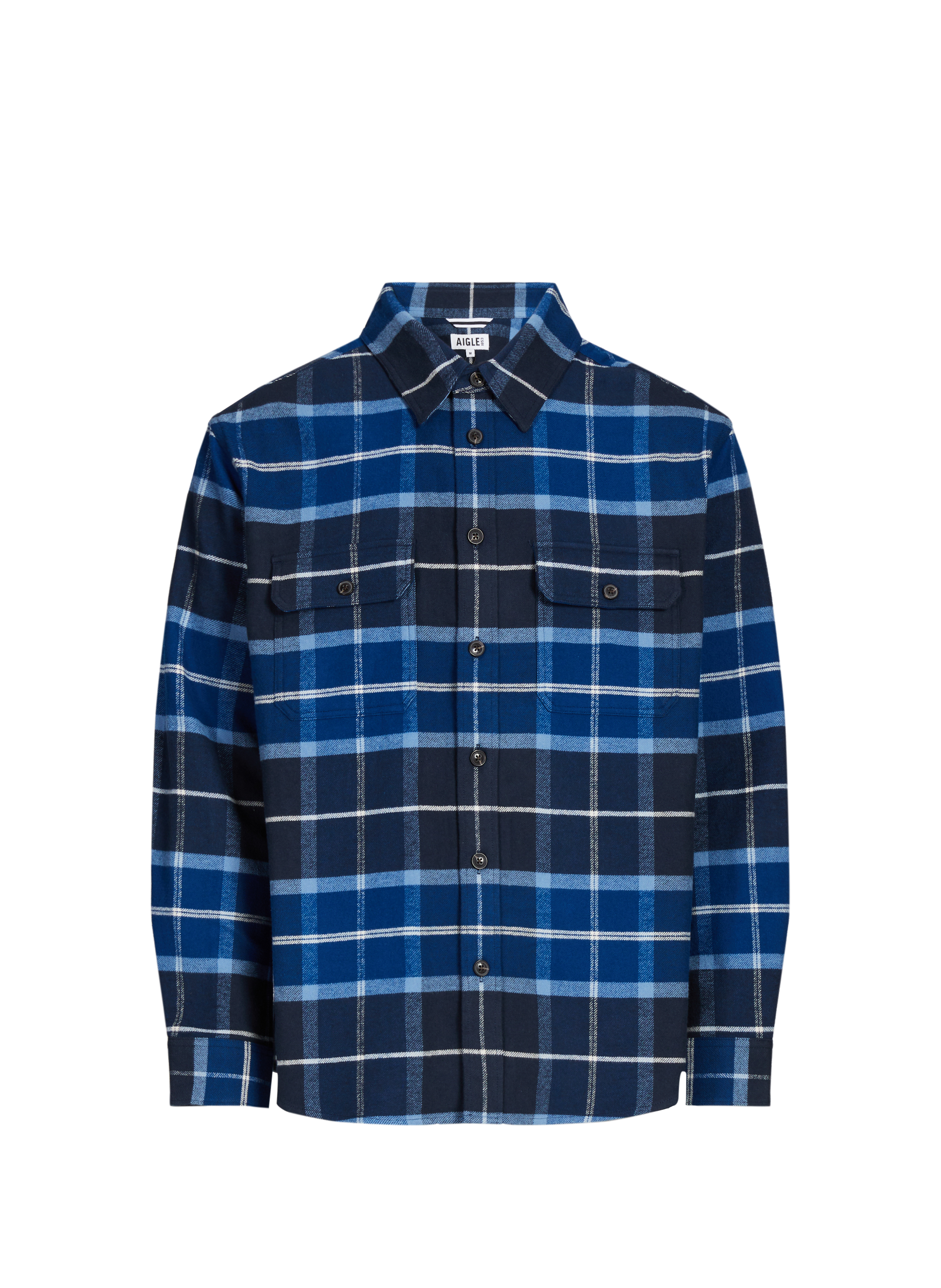 Chemise à carreaux en coton AIGLE Bleu