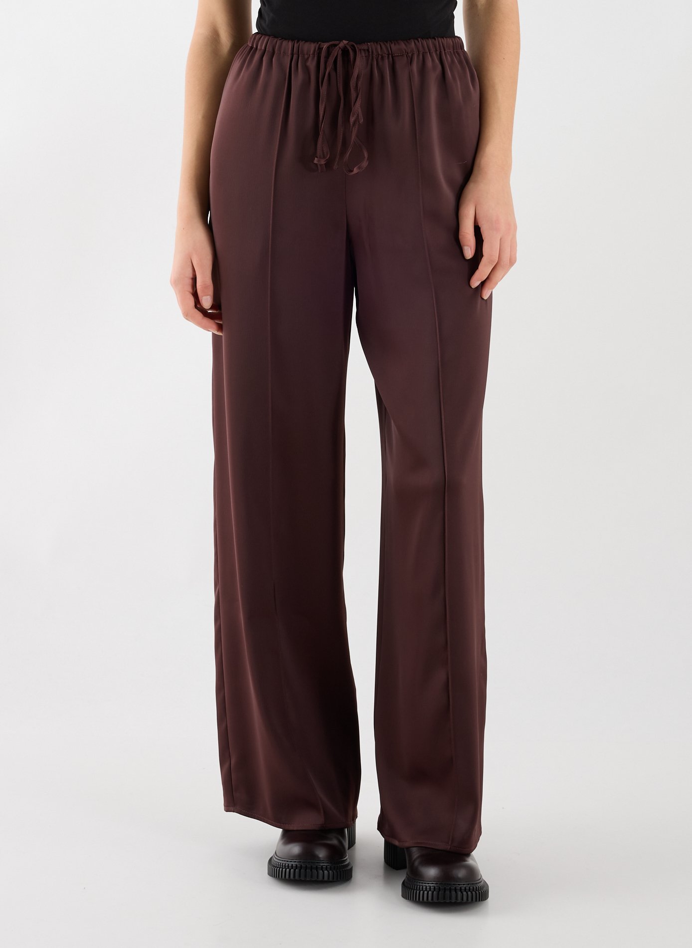 Tsana satin wide-leg pants TOPSHOP Red