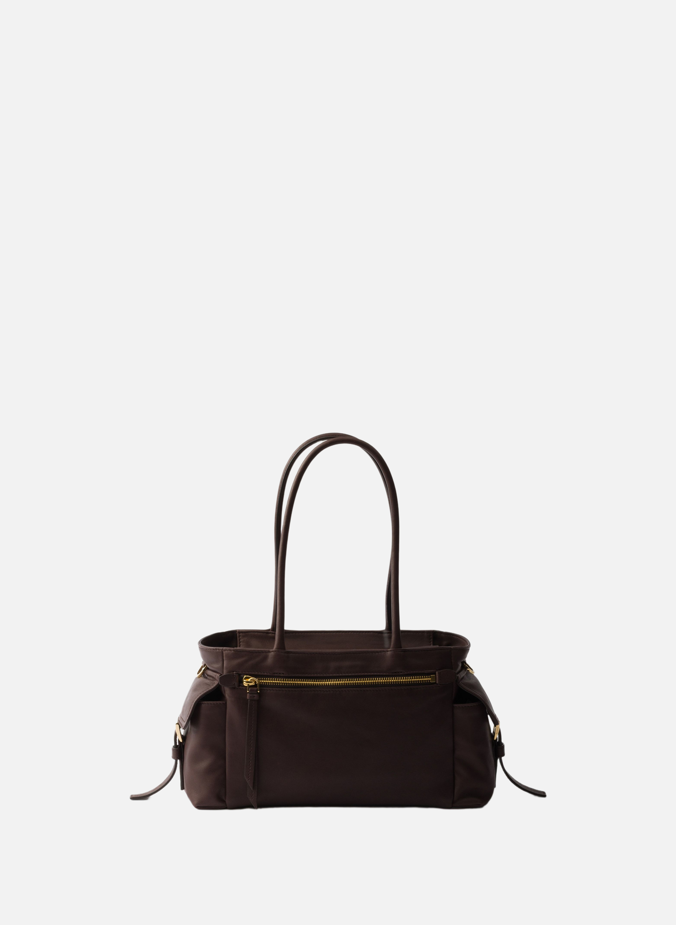 Sac cabas prada explore en cuir nappa PRADA Marron