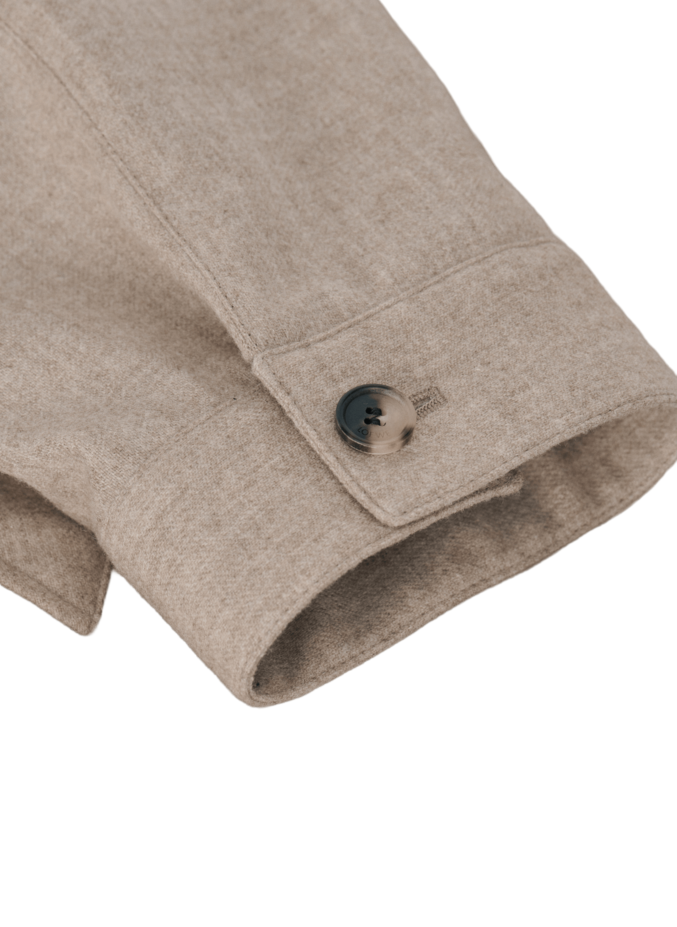 Zip-up jacket with high collar in wool and cashmere LOEWE Beige