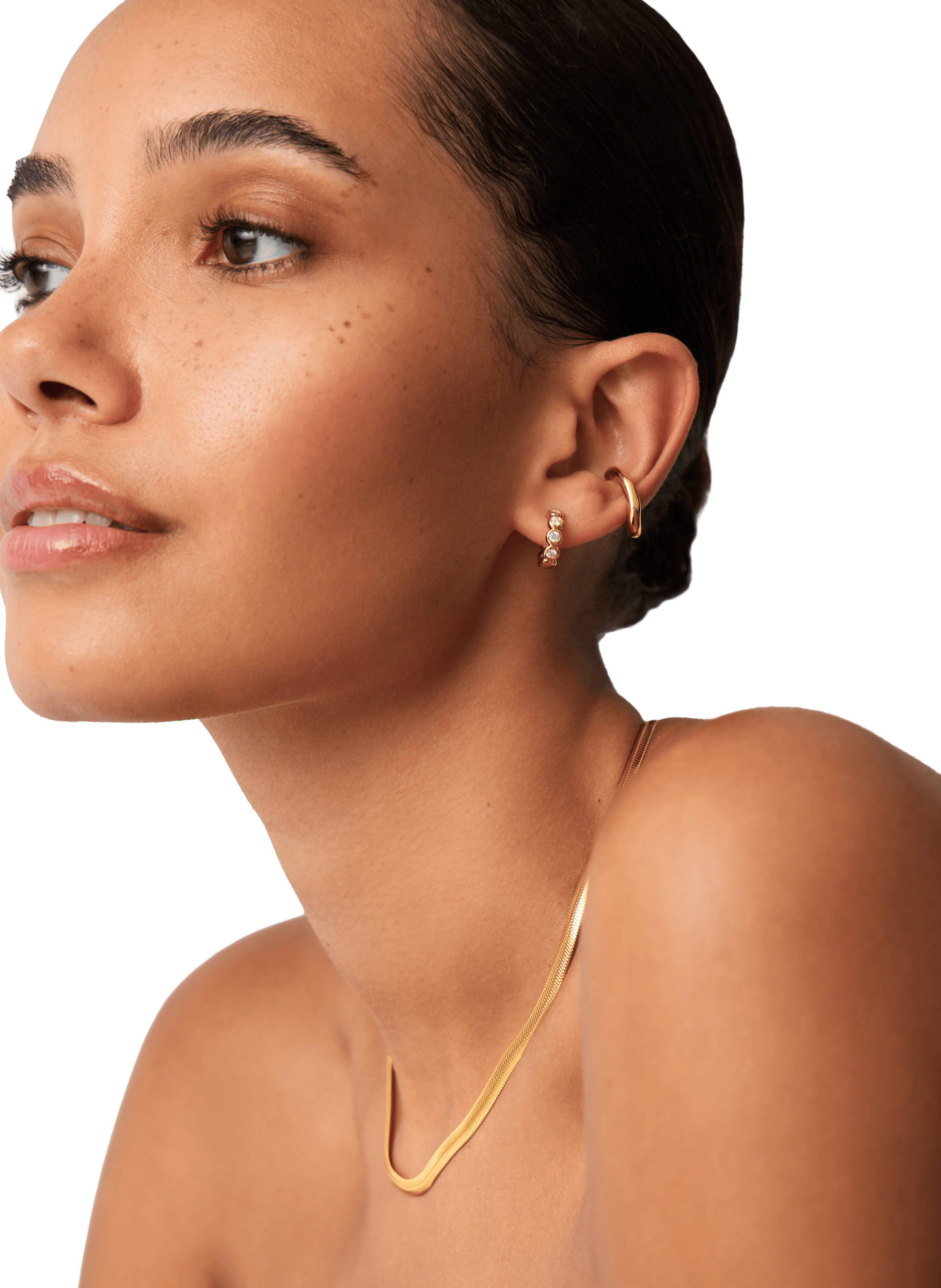 Hoops set with stones MISSOMA White