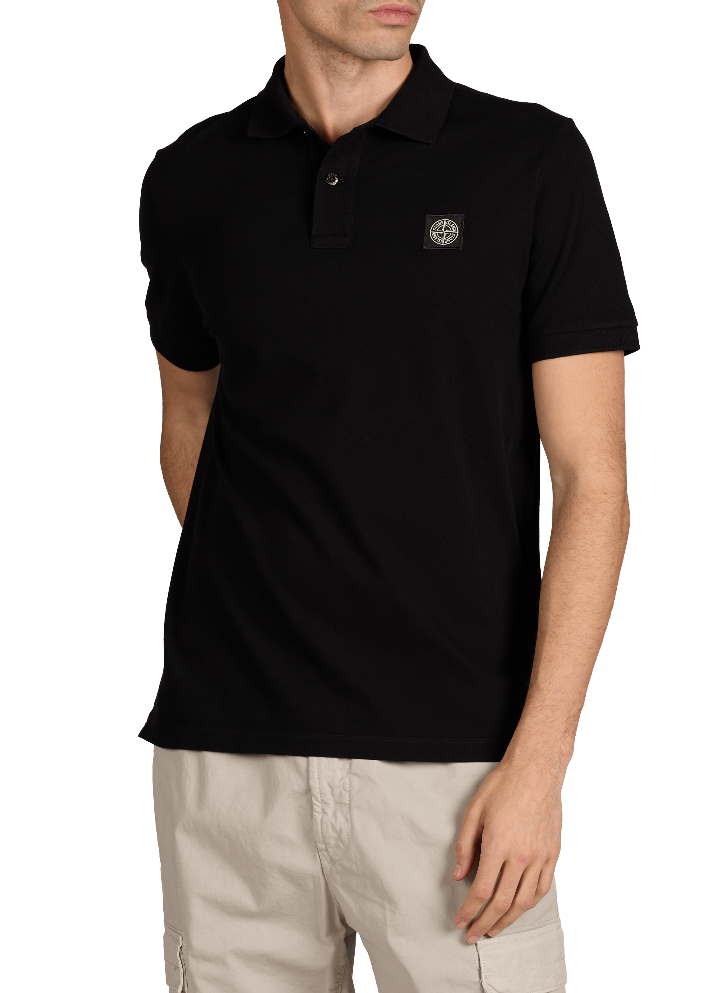  Cotton polo shirt  STONE ISLAND Black