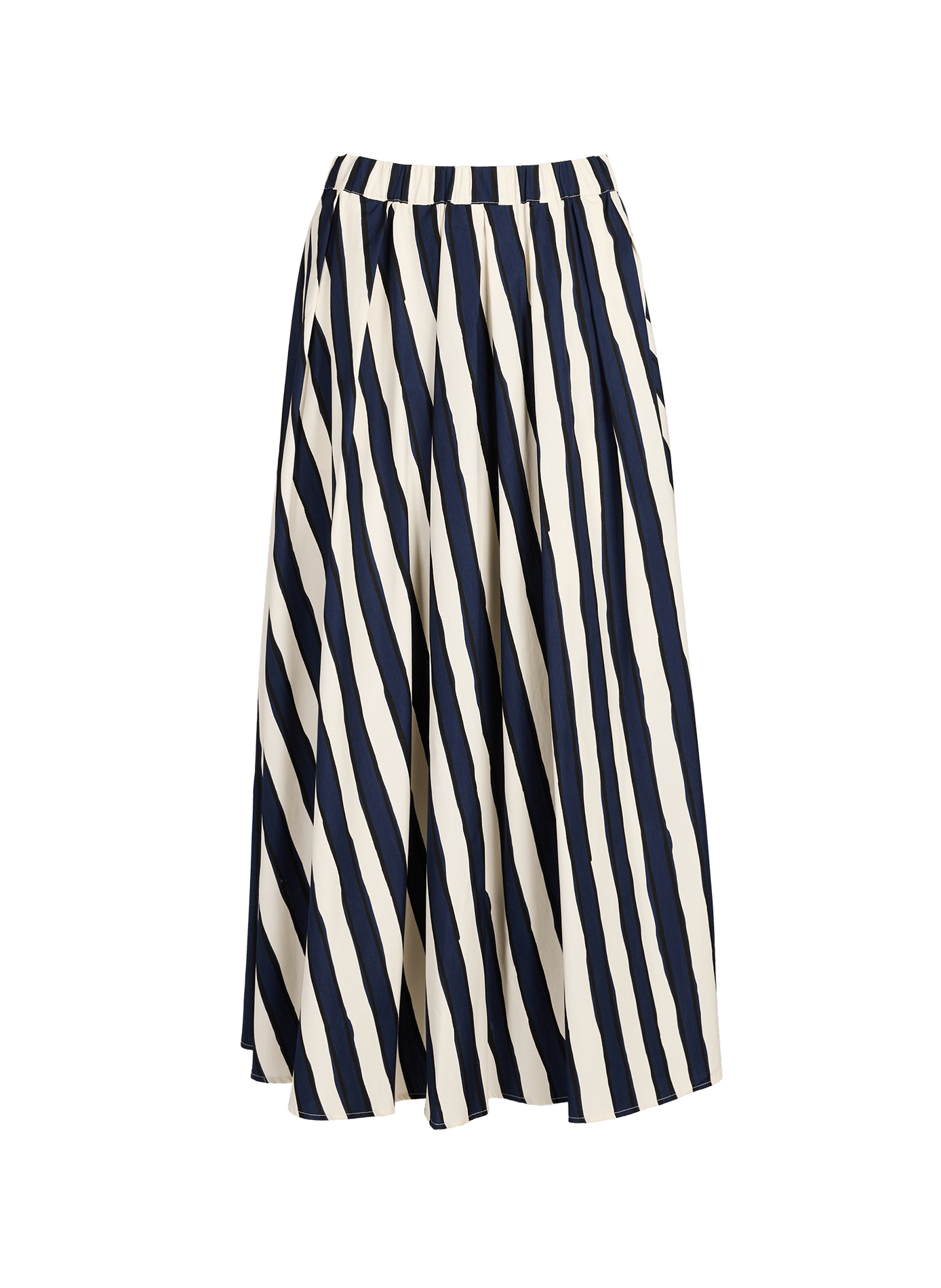 Jupe midi à rayures MAX MARA WEEK END Bleu