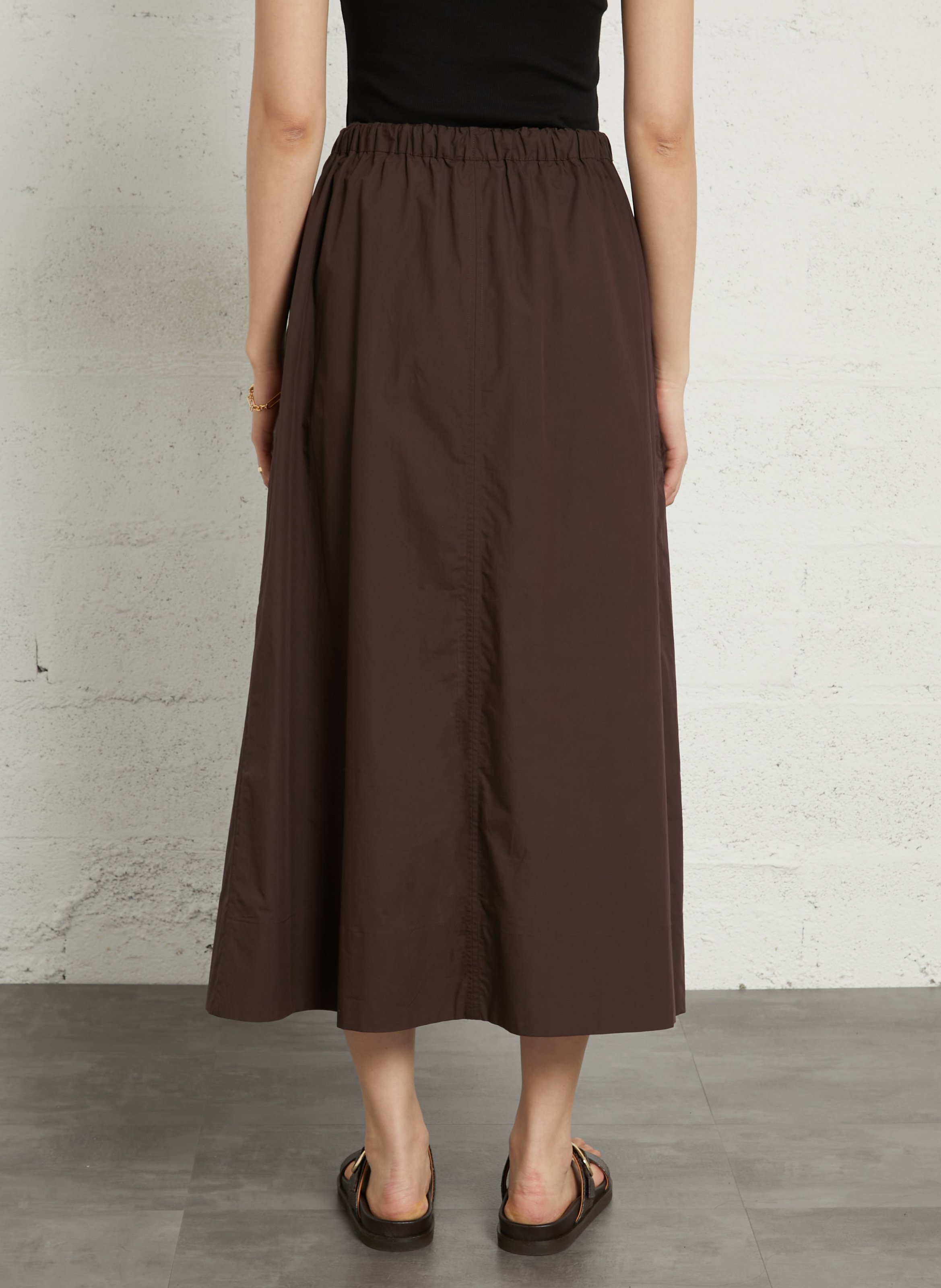 Jupe midi évasée en coton bio agadir SOEUR Violet