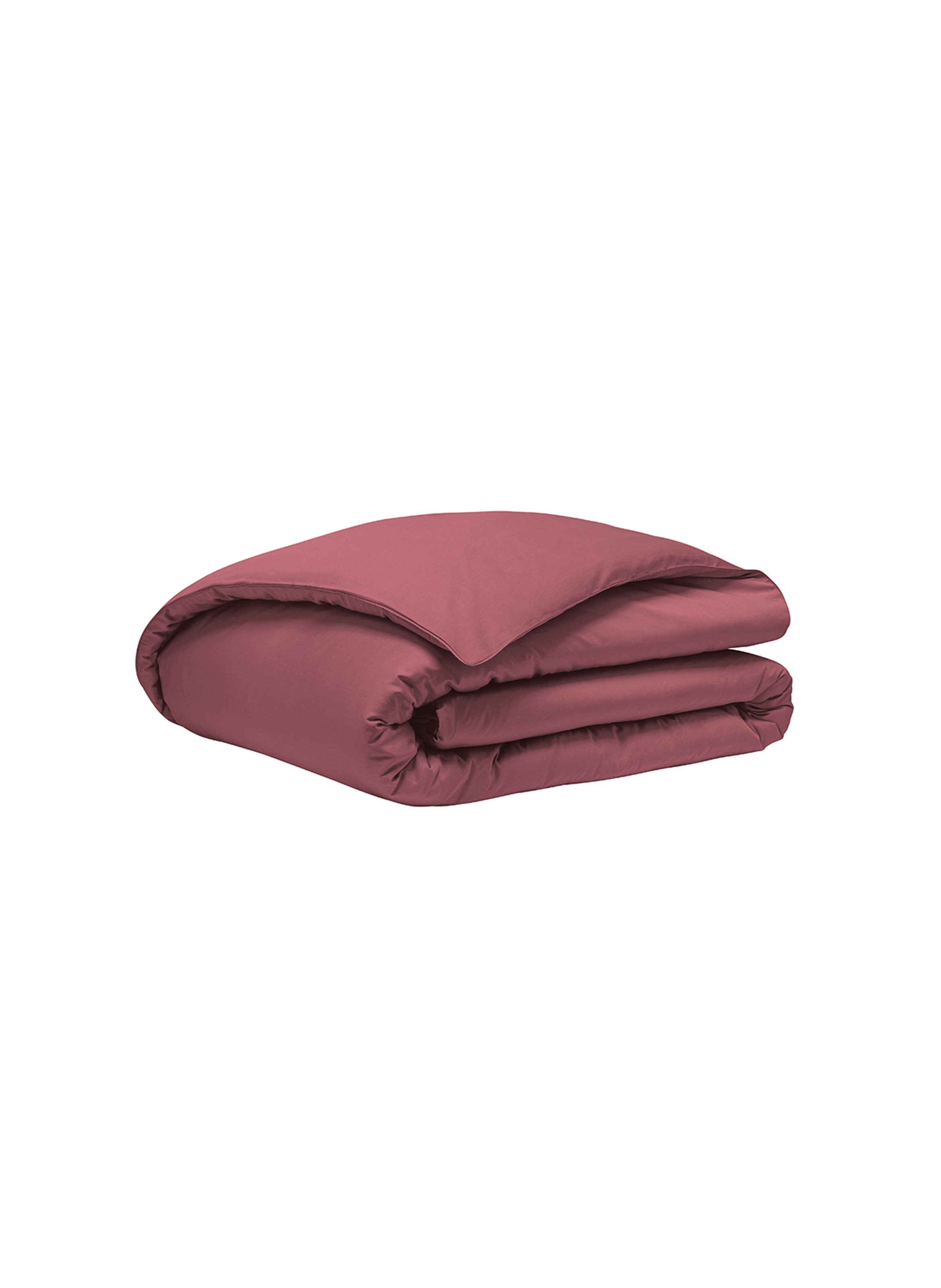 Housse de couette unie en satin de coton bio, teophile ALEXANDRE TURPAULT Rouge