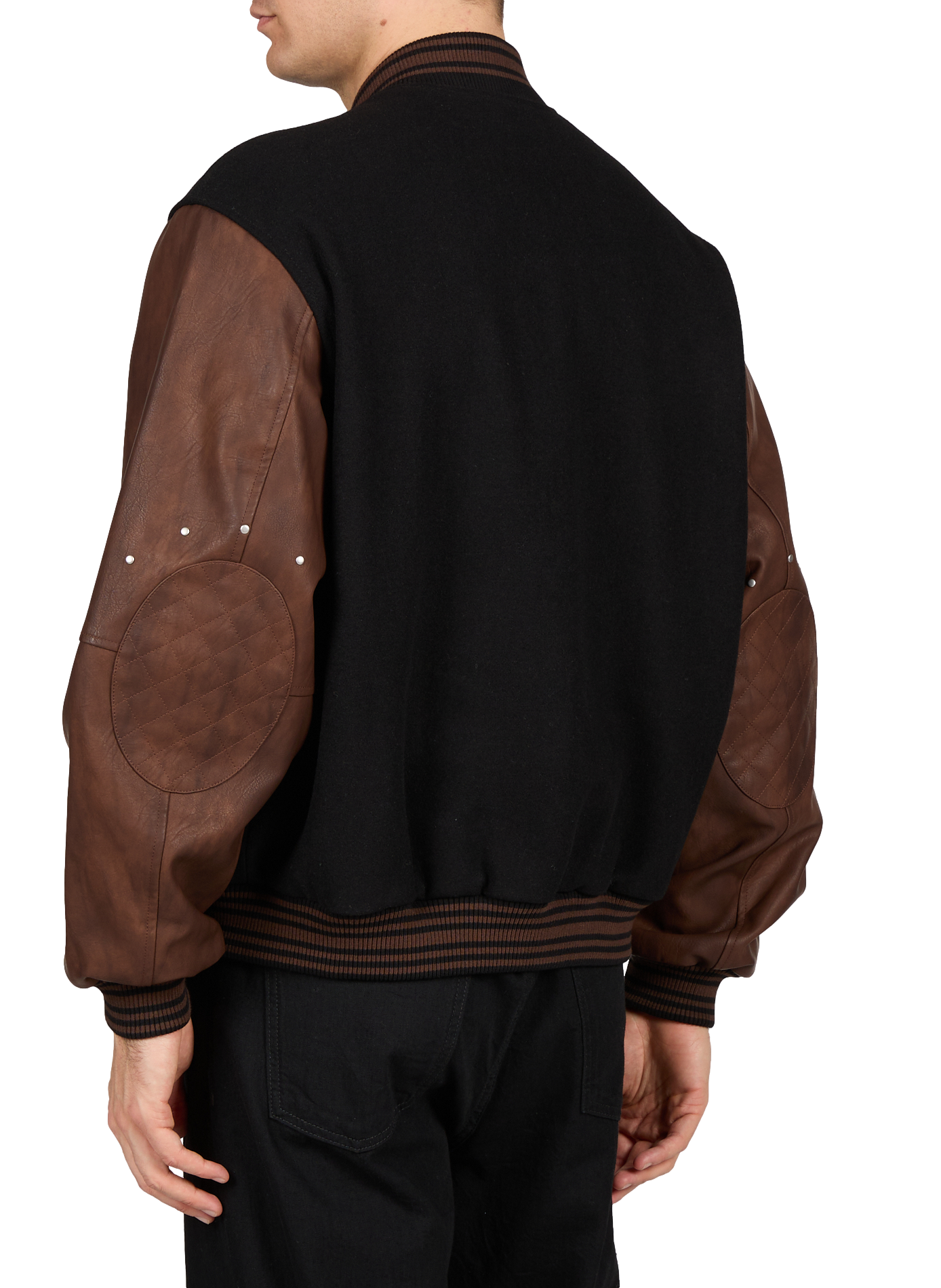 Bombers bi-matière en laine mélangée REPRESENT Noir