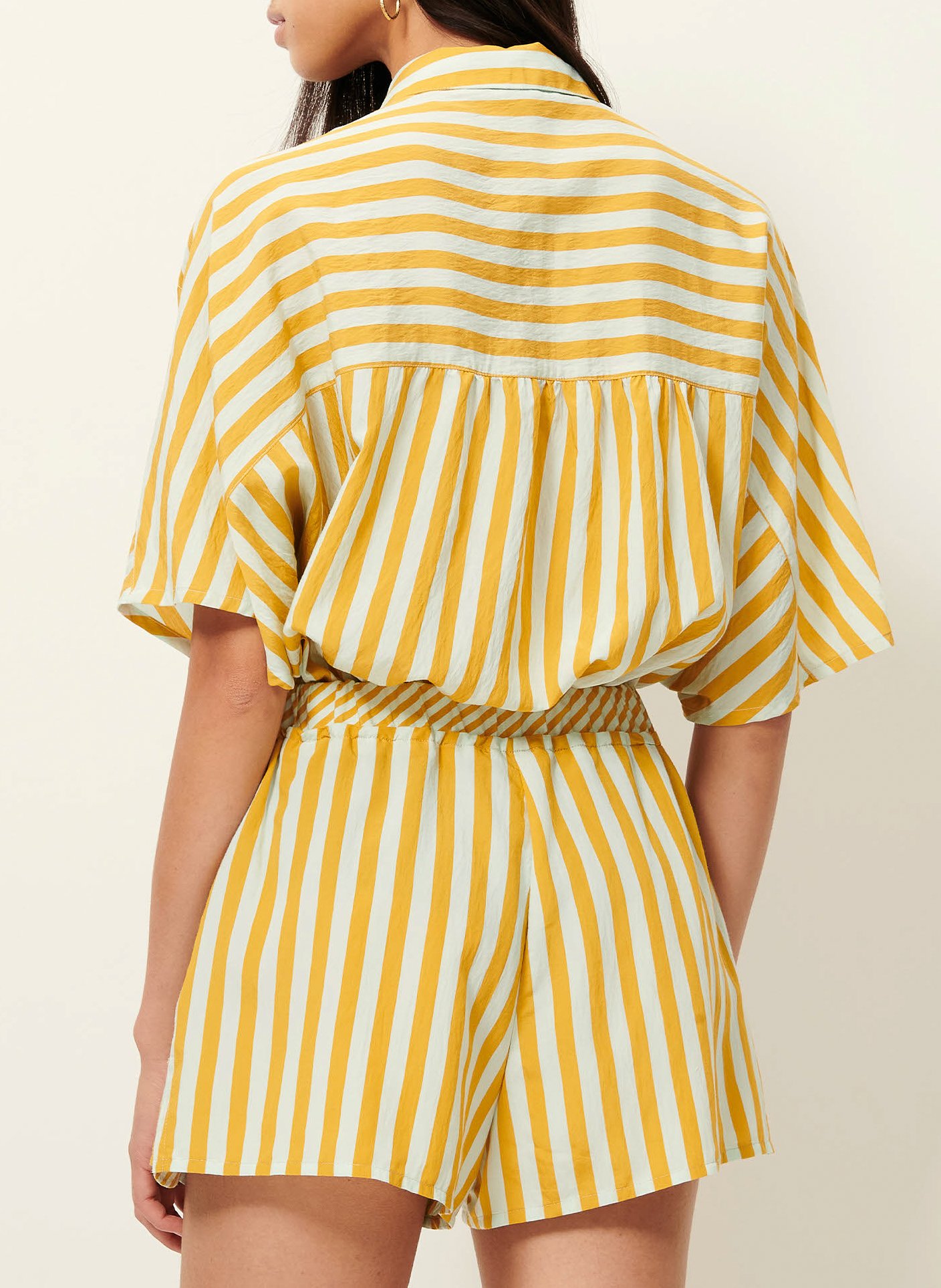 Top court ample à rayures lido SESSUN Jaune