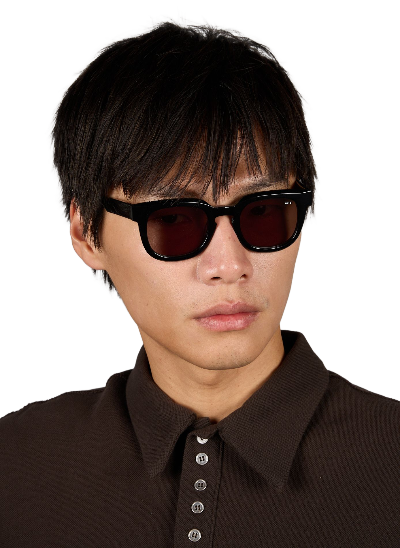 Solid acetate sunglasses AY STUDIOS Black