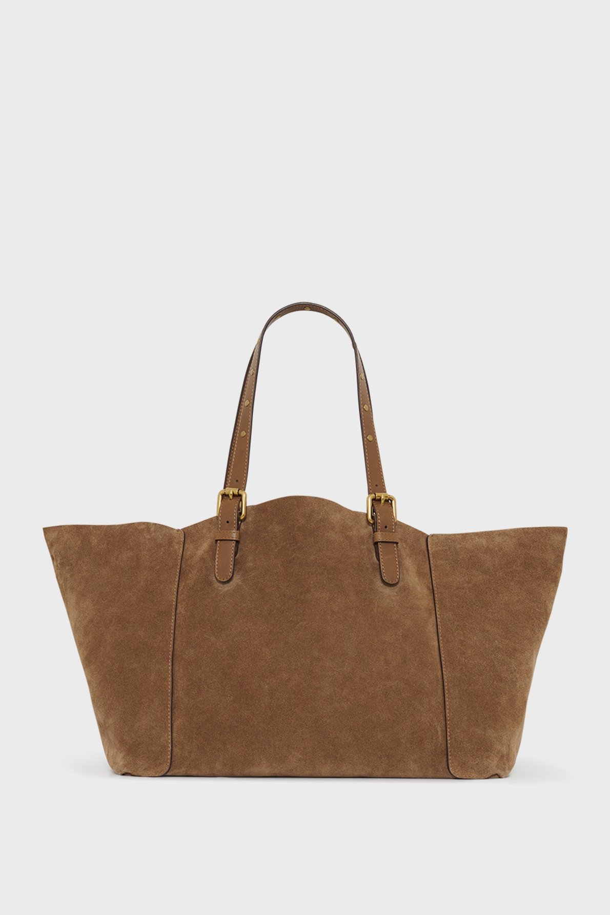 Cabas en cuir velours intérieur métallisé - simple bag GERARD DAREL Kaki