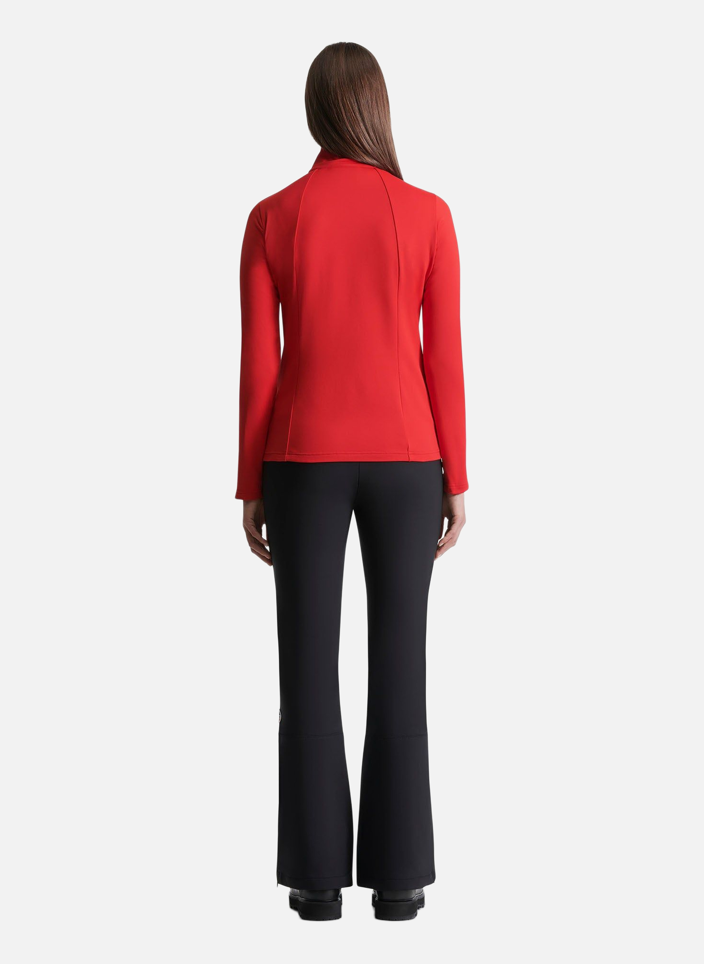 Stellia high-neck fitted sweater. FUSALP Red