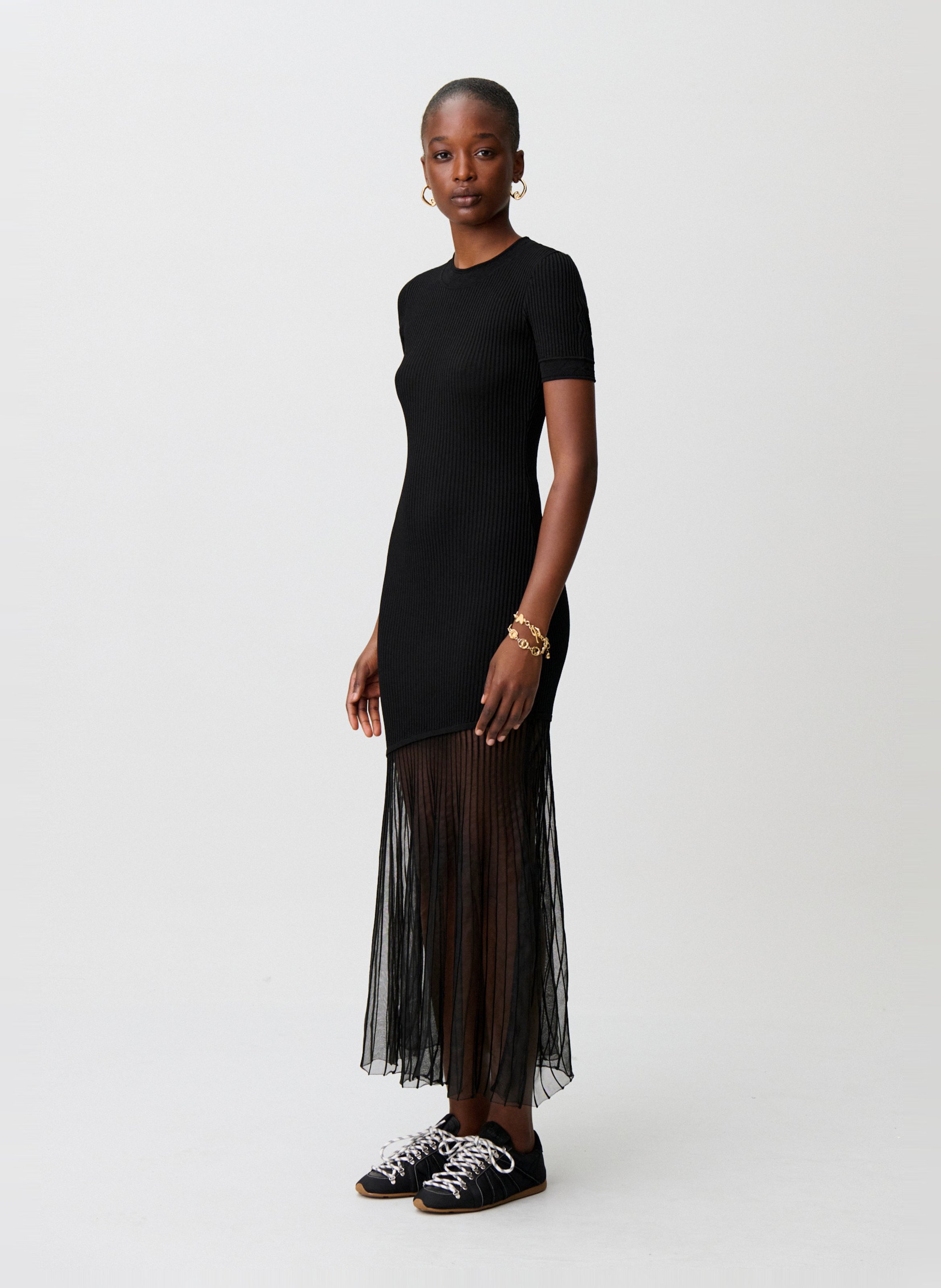 Robe longue ajustée unie CLAUDIE PIERLOT Noir