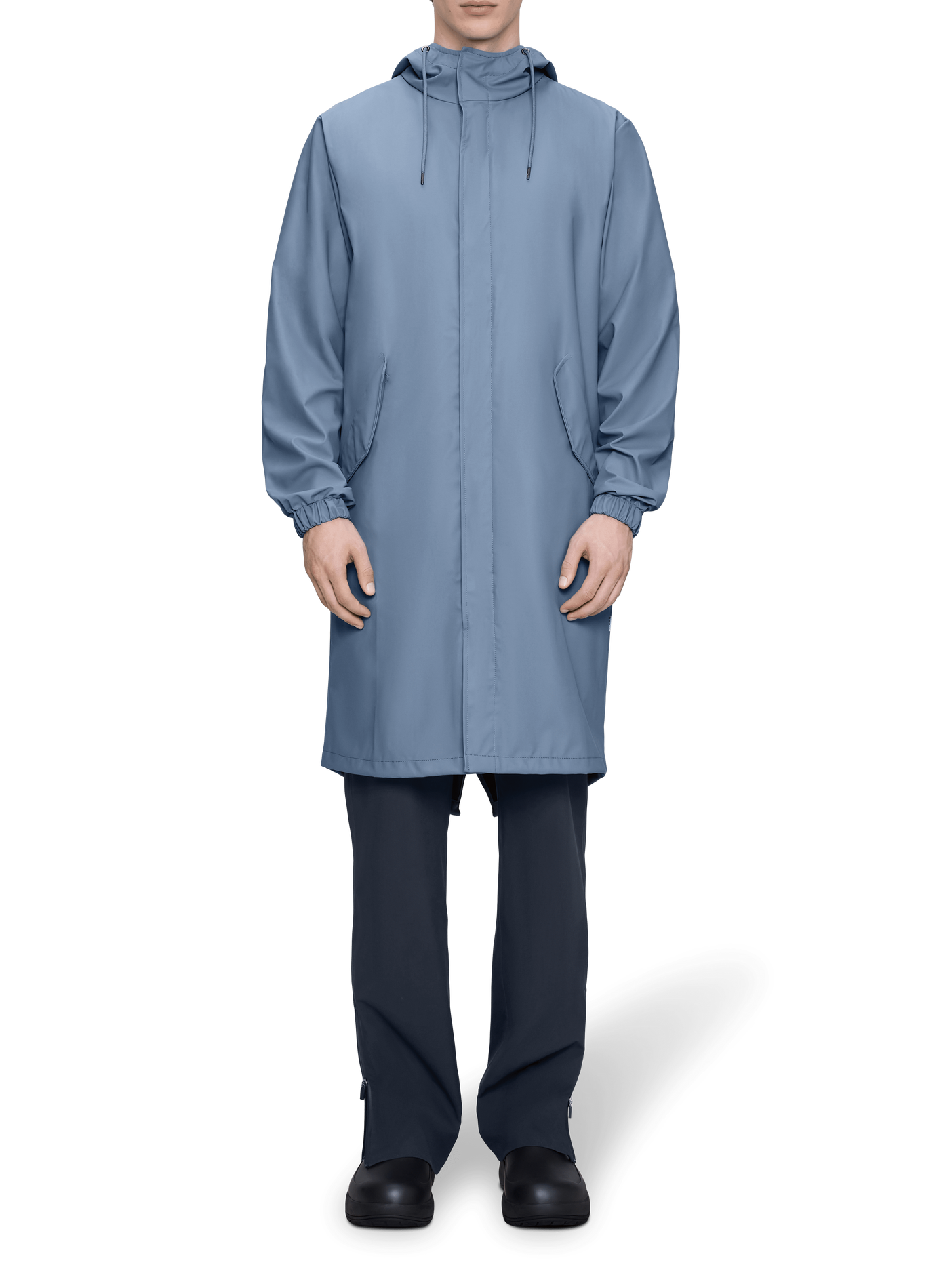 Straight hooded parka with long sleeves RAINS Blue