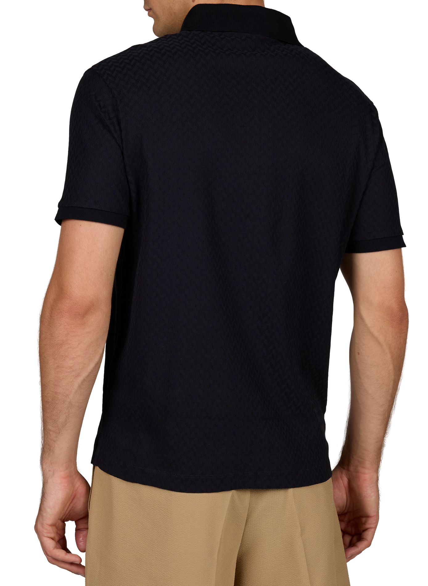Straight cotton polo shirt EMPORIO ARMANI Blue
