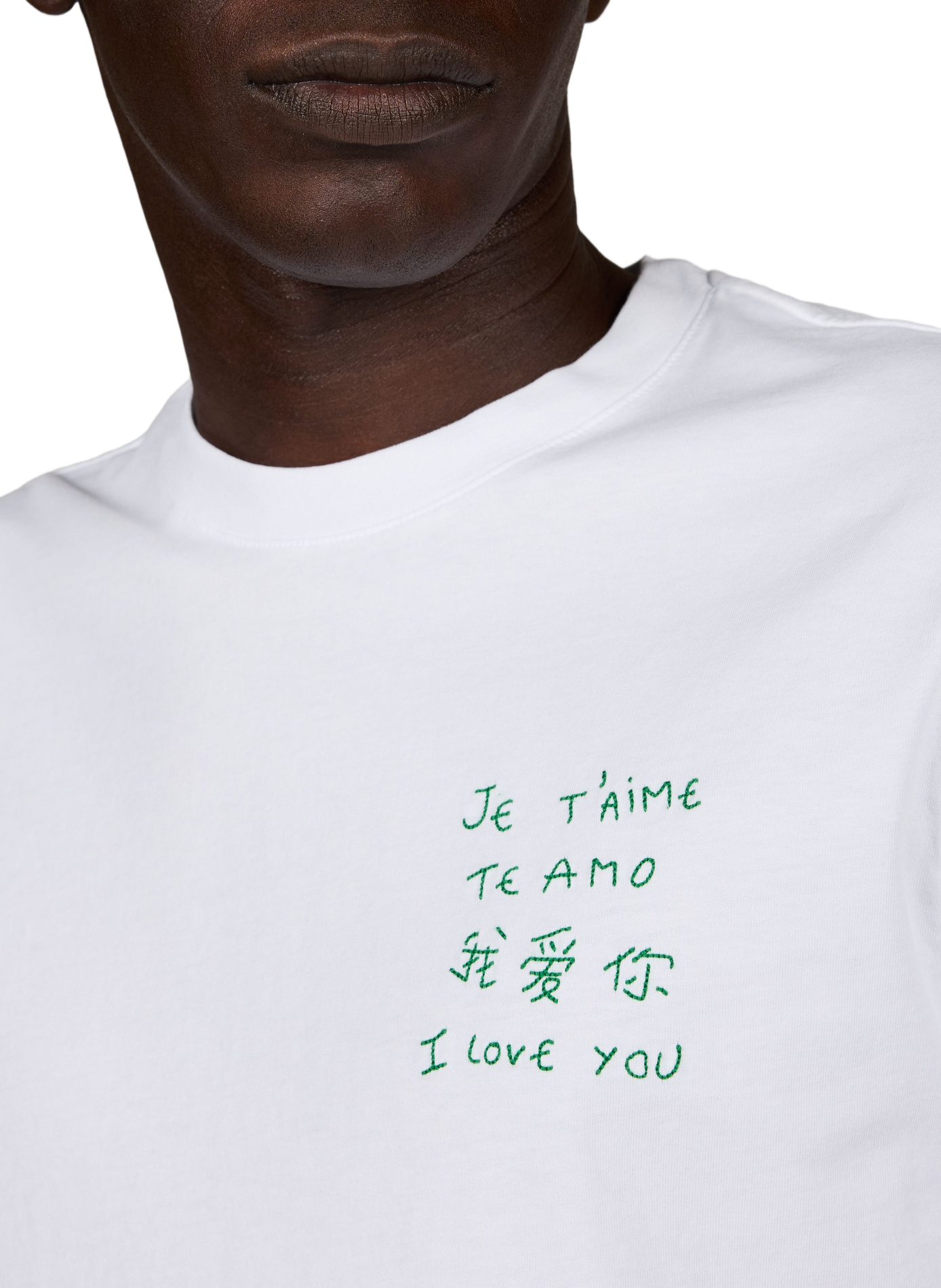 Tee-shirt uni à broderie MAISON LABICHE Rose