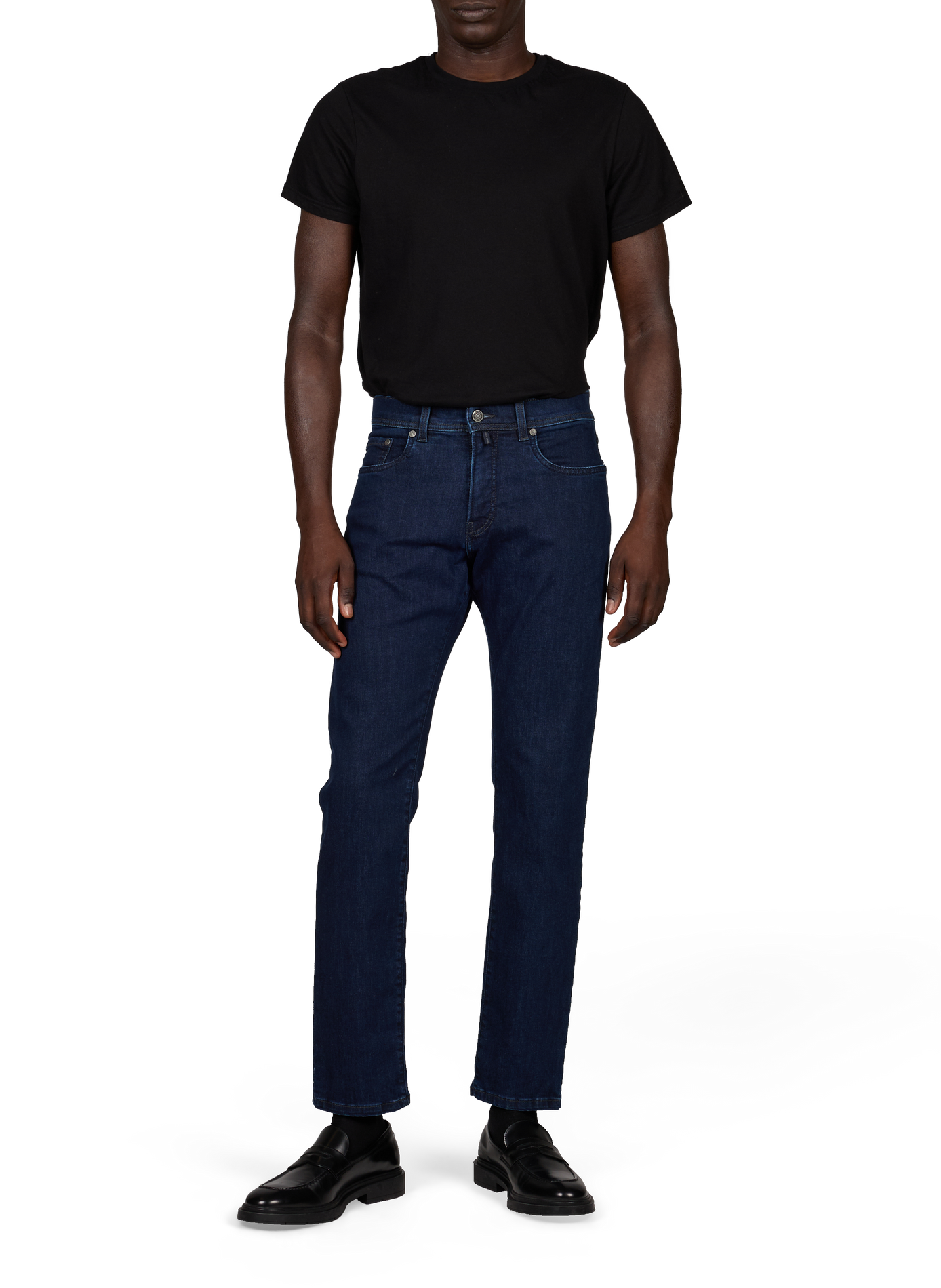 Schmale Jeans aus Baumwollmischung. PIERRE CARDIN Blau