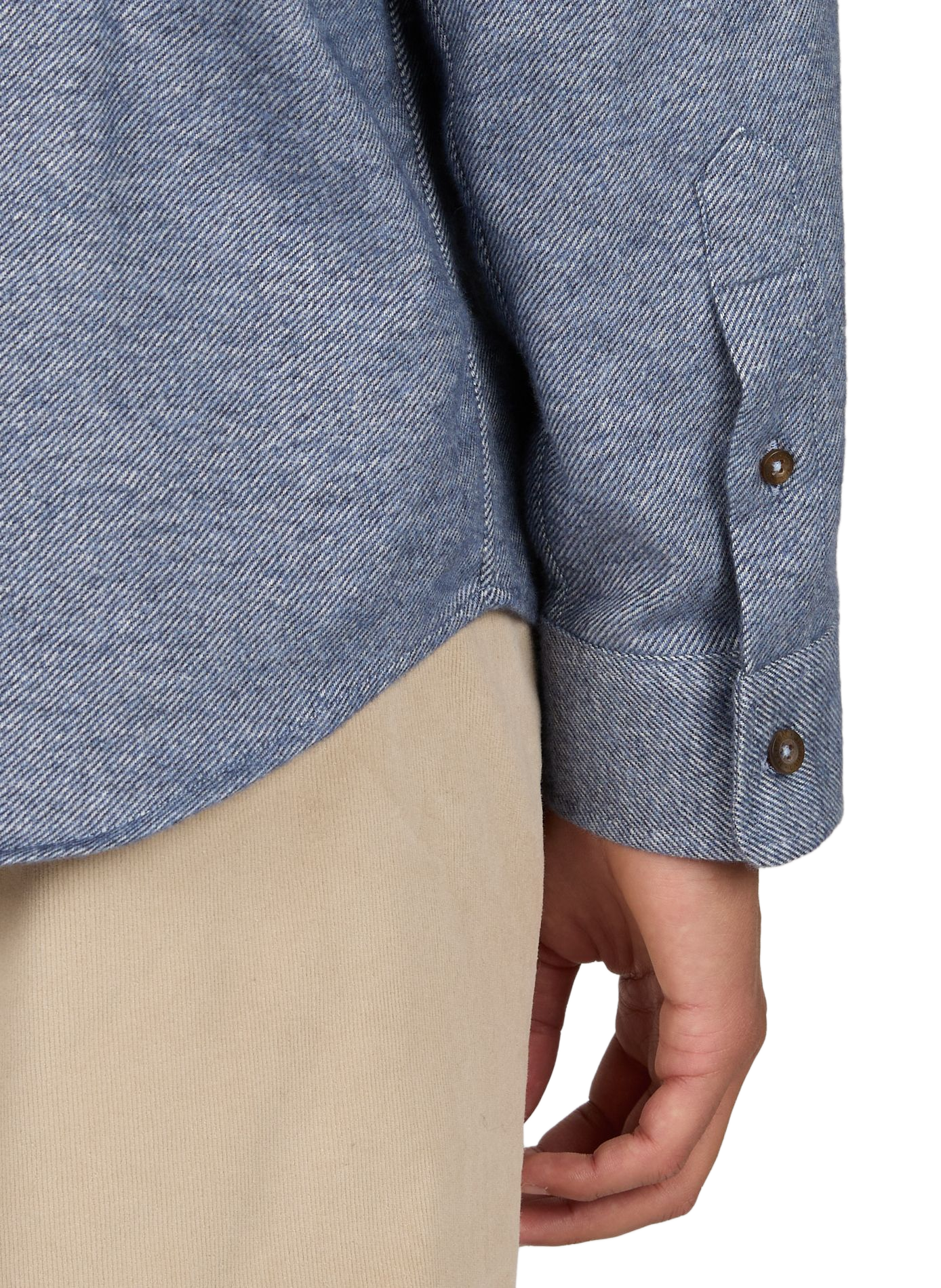 Straight button-down collar shirt in cotton MAISON LABICHE Blue