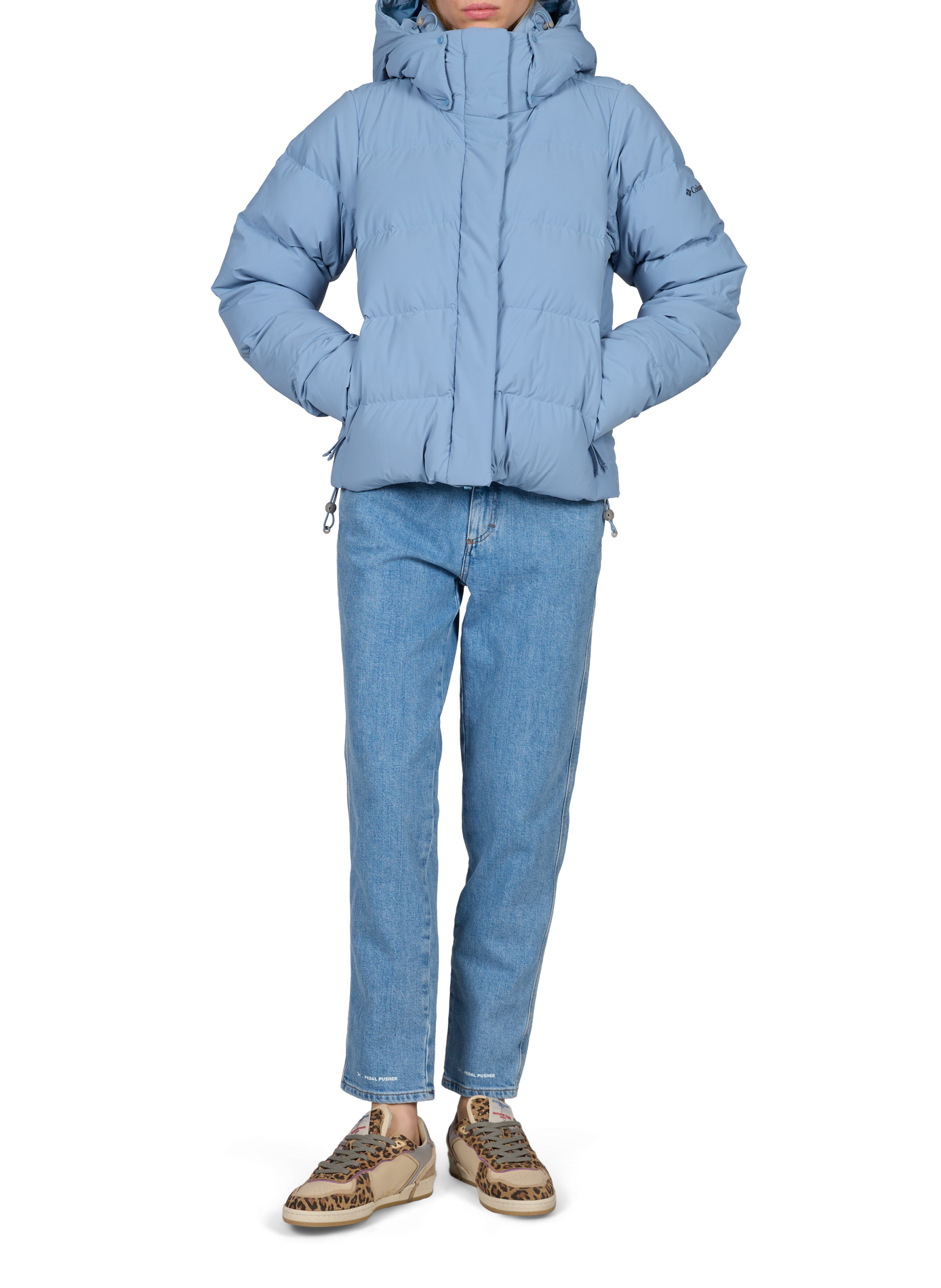 Short hooded puffer jacket Amaze Puff COLUMBIA Blue