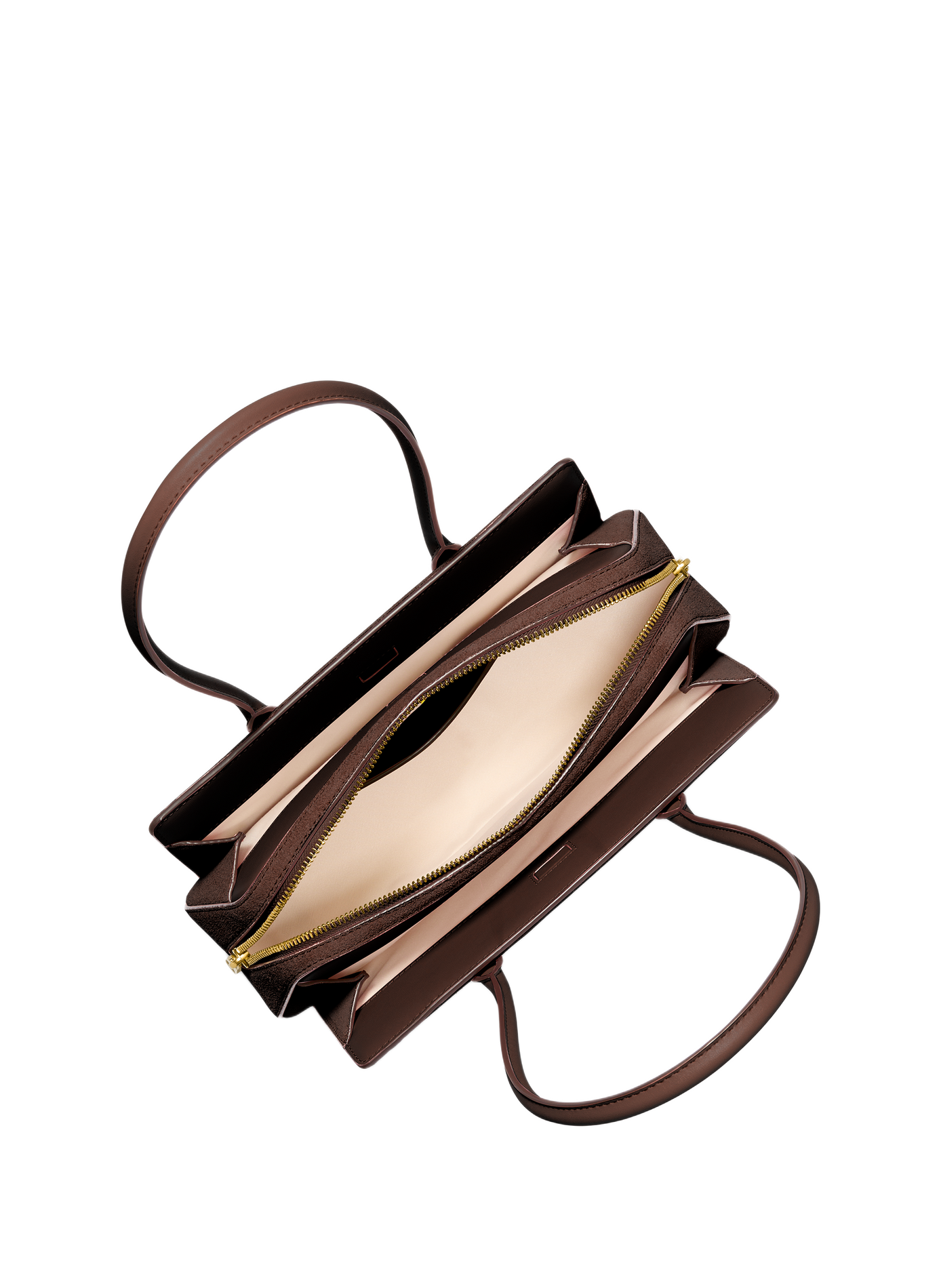 Laila leather handbag with metallic logo MICHAEL KORS Brown