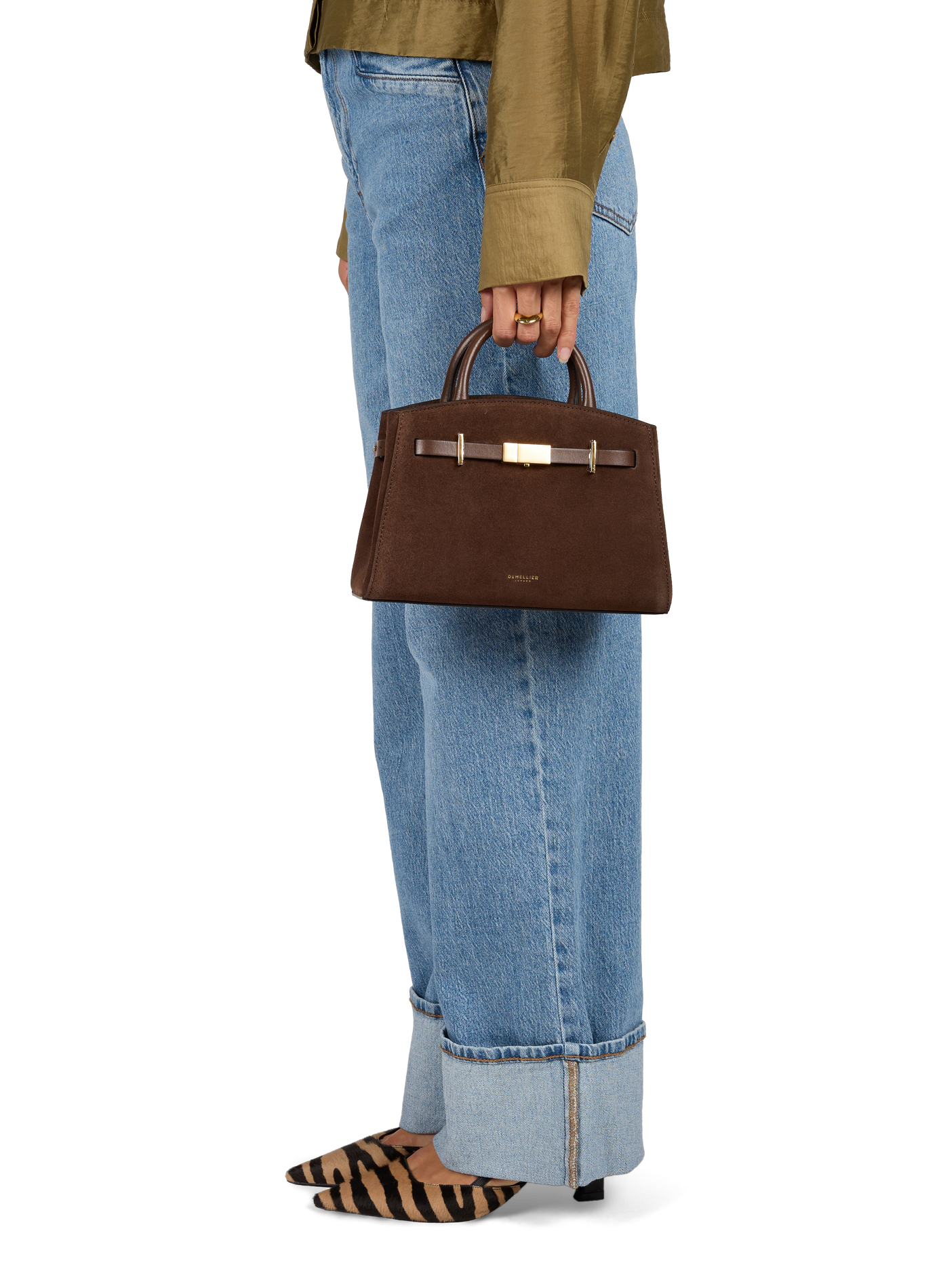 Hudson Handtasche aus Leder DEMELLIER LONDON Braun