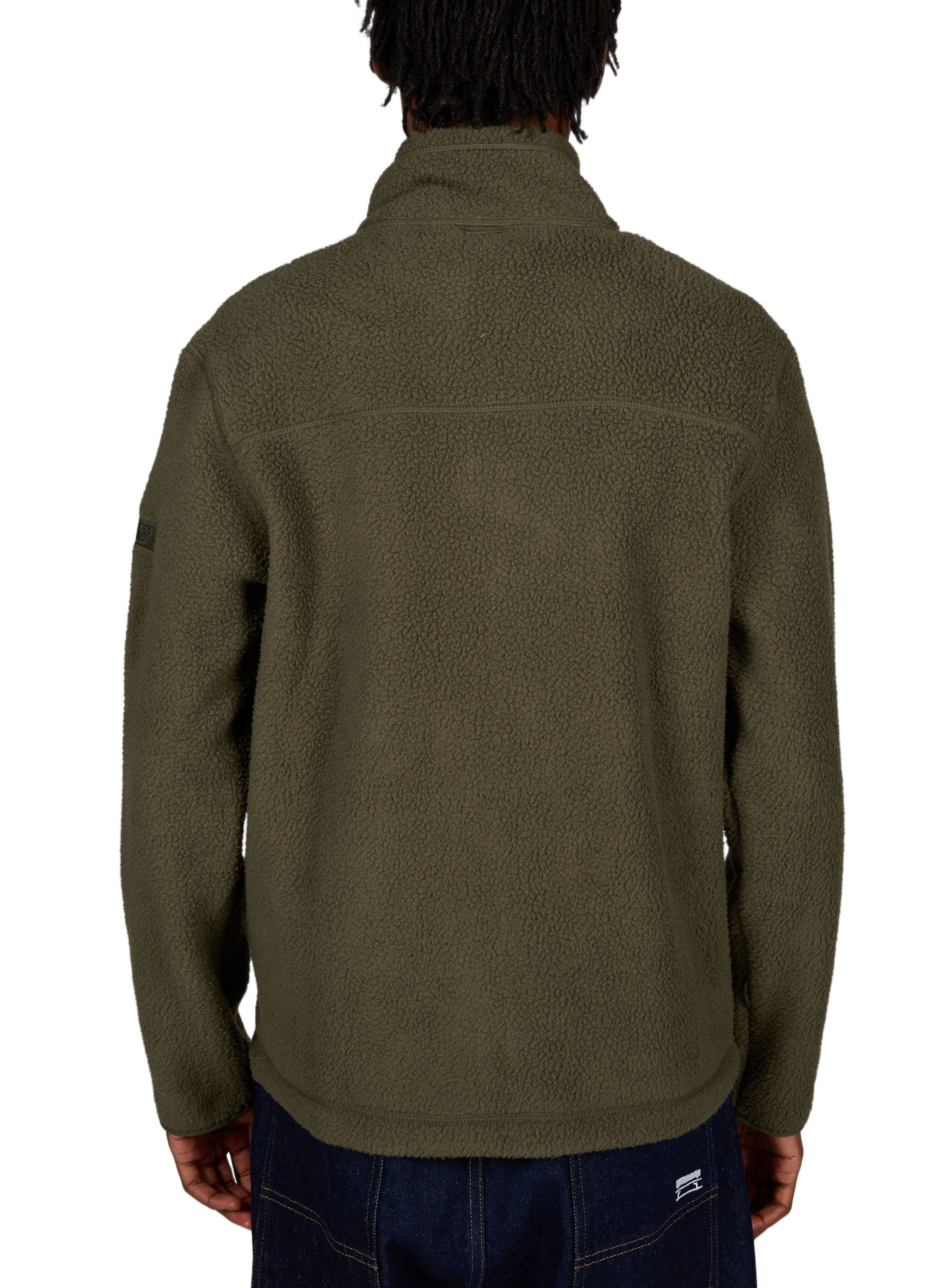 Gerade geschnittene Fleecejacke mit Stehkragen AIGLE Khaki