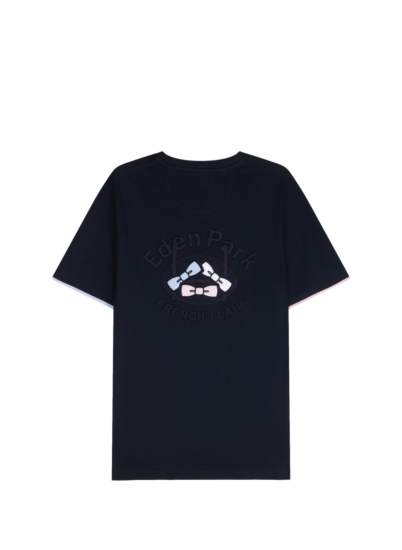 Tee-shirt col rond en coton EDEN PARK Blue