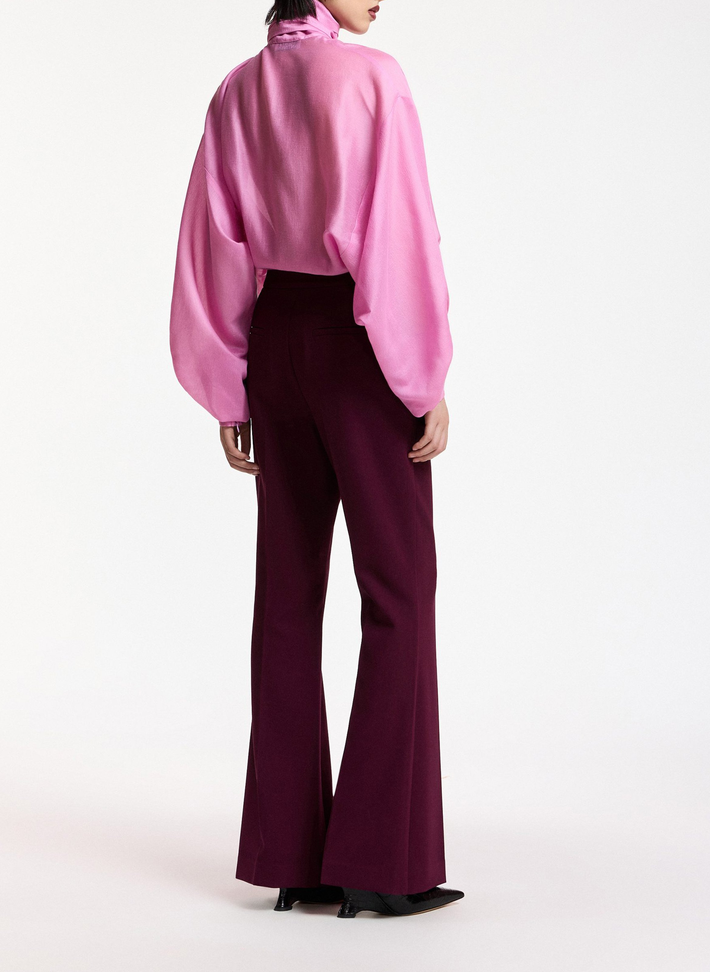 Pantalon évasé taille haute keen ESSENTIEL ANTWERP Rouge